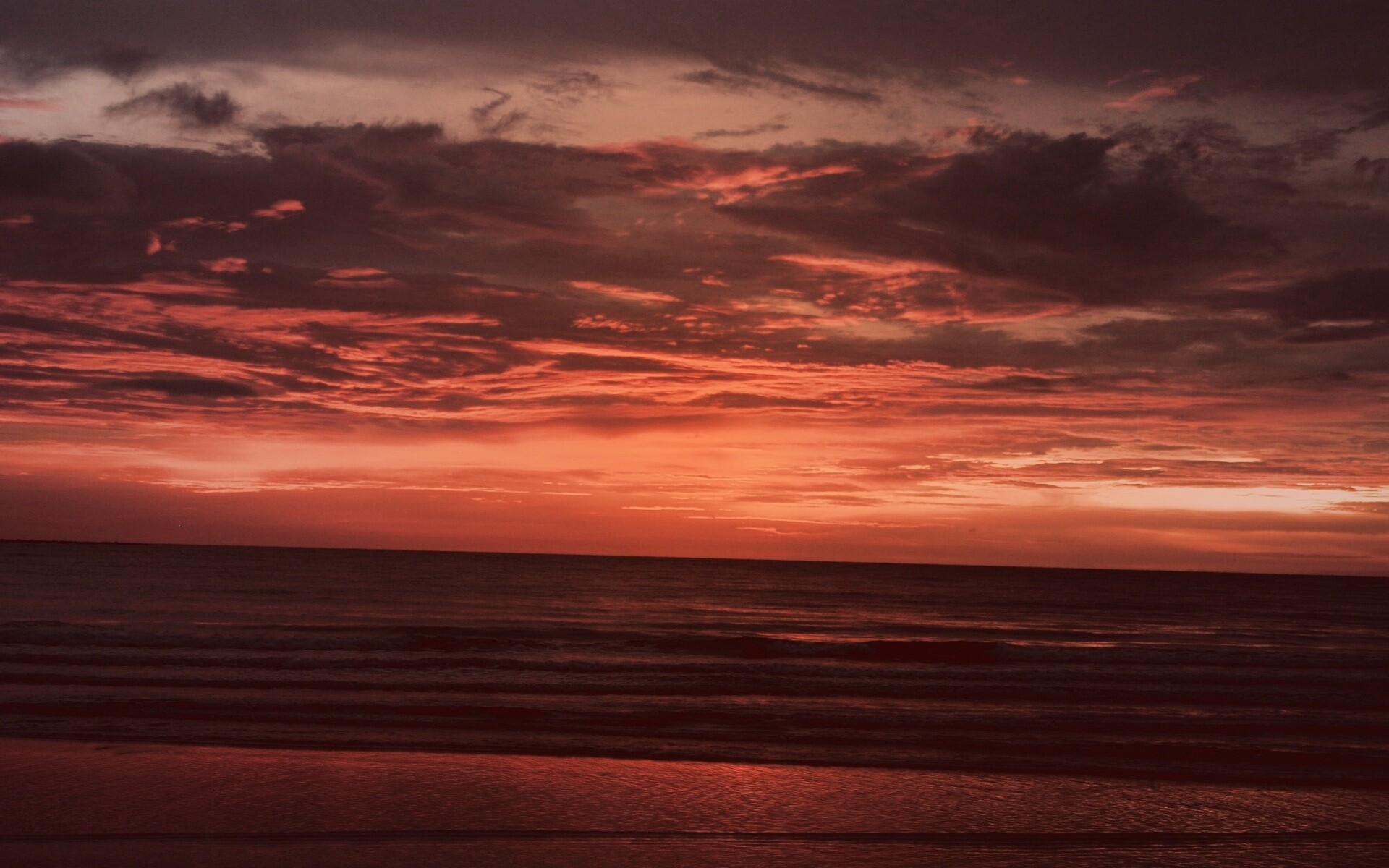 Закат на море обои