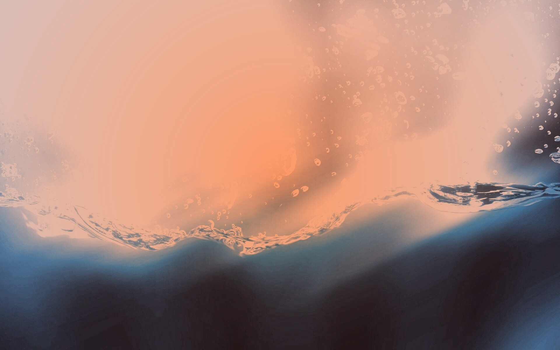 Пузырьки в воде обои