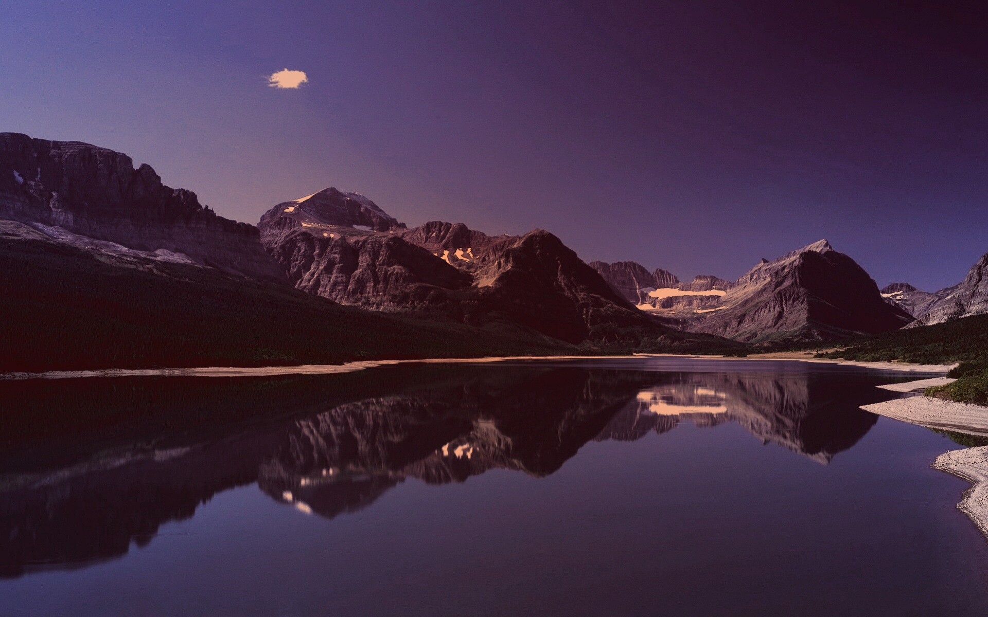 Синее горное озеро обои