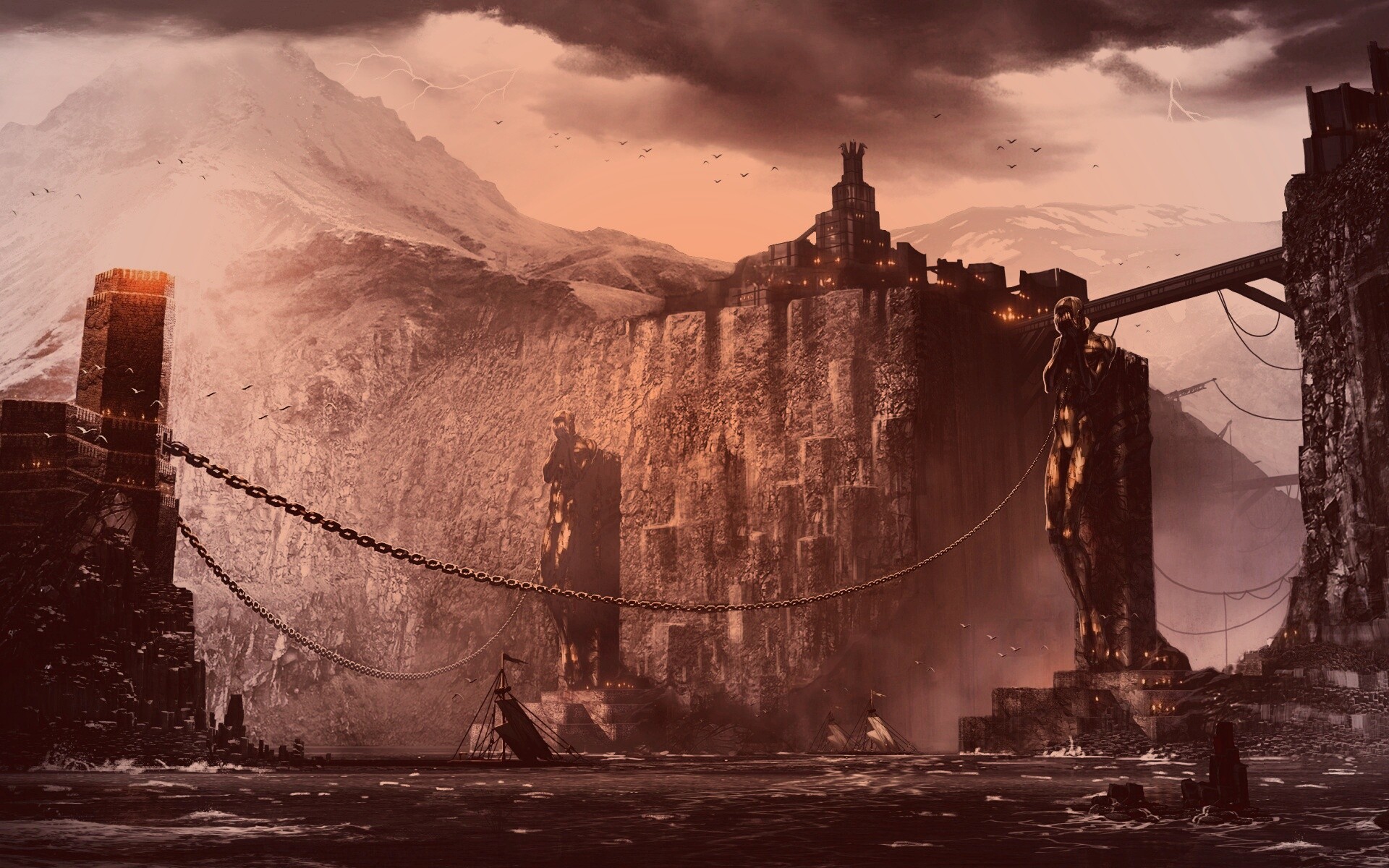 Концепт арт из Dragon Age 2 обои