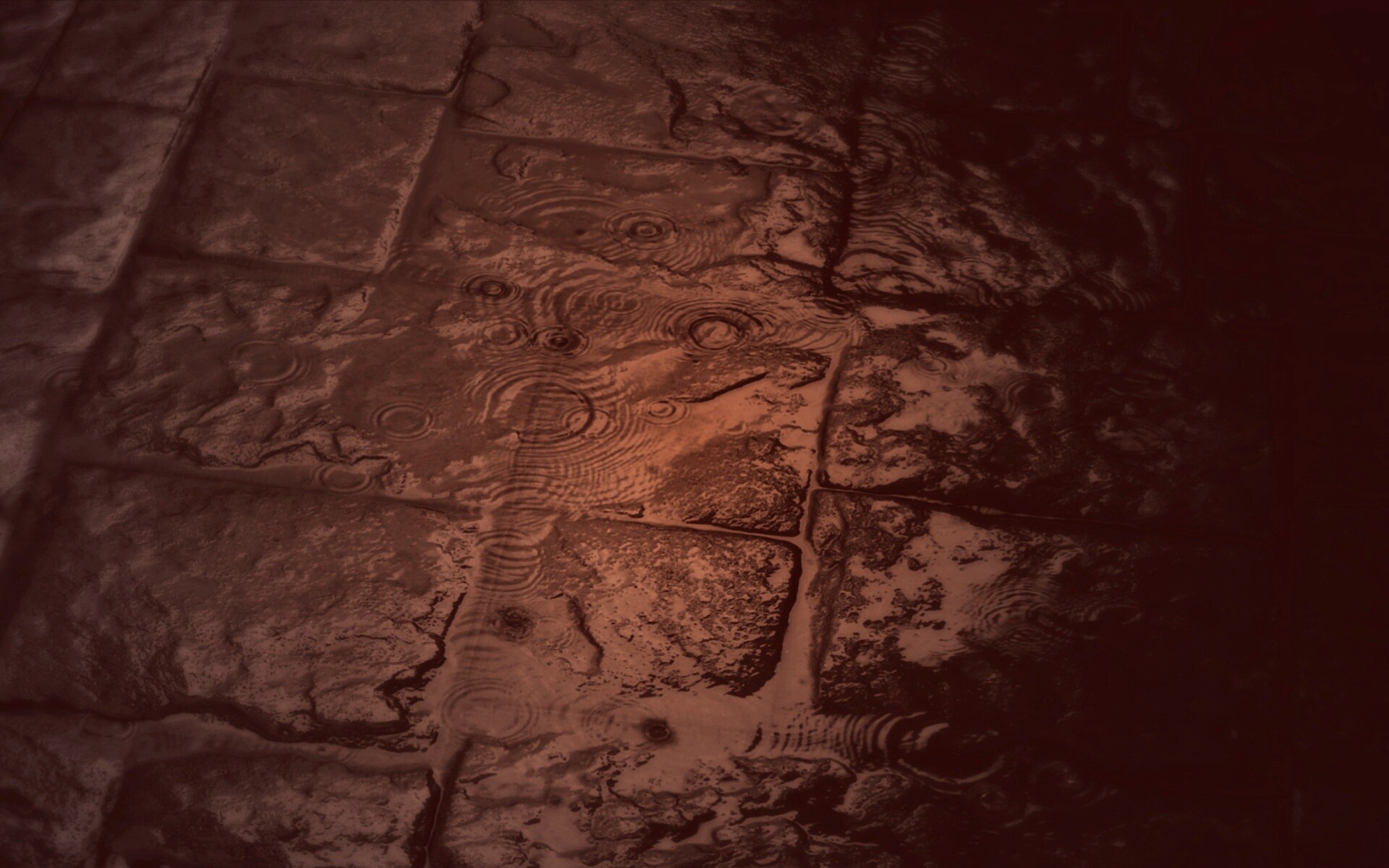 Дождь на мостовой обои