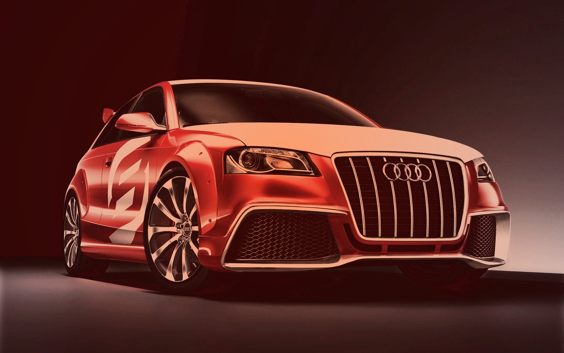 Красный Ауди обои