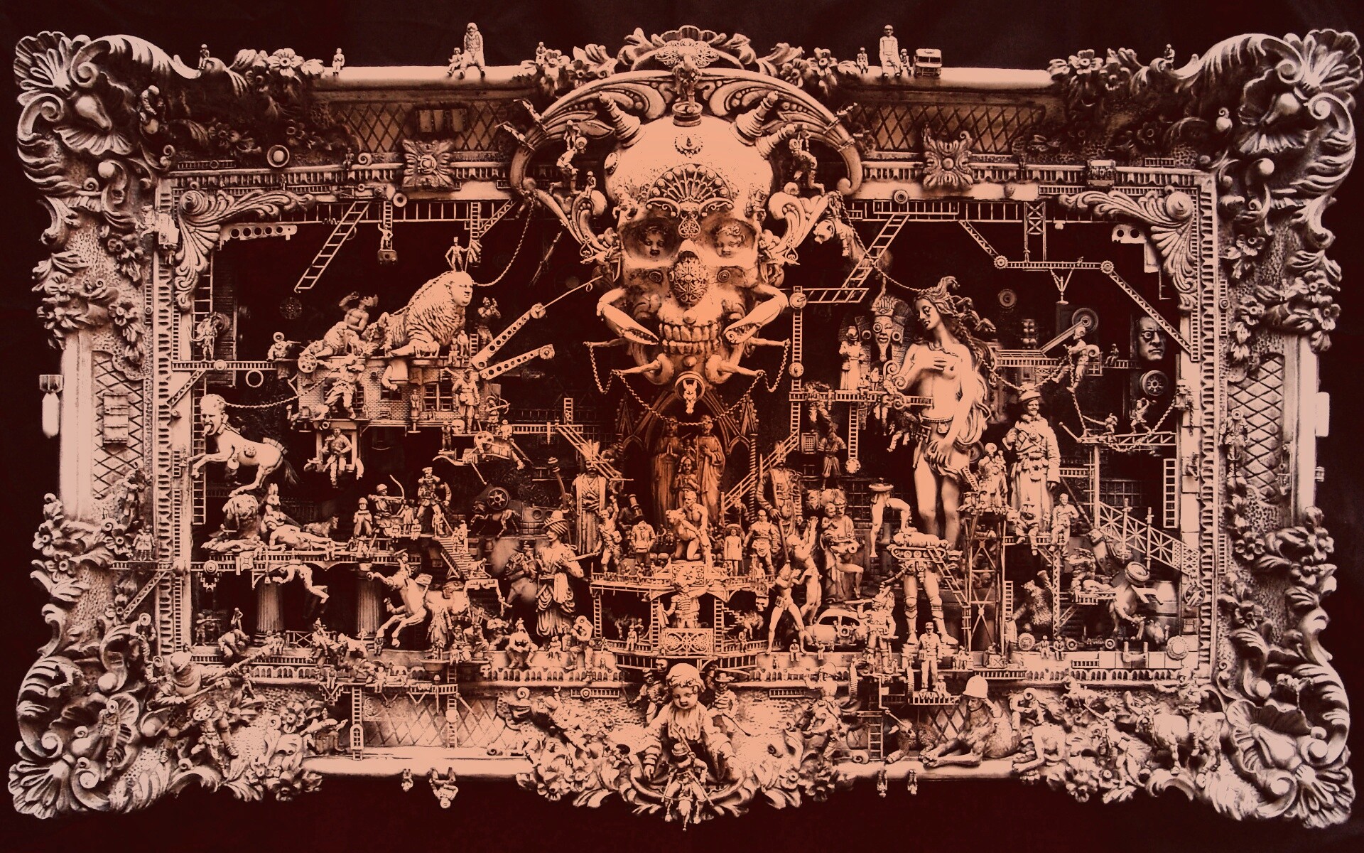 Адская скульптура обои