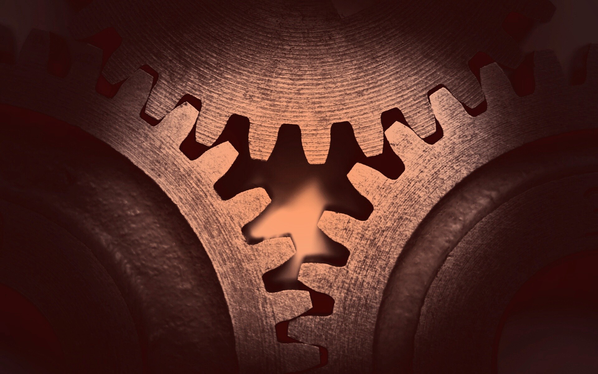 Три сцепленных шестерни обои