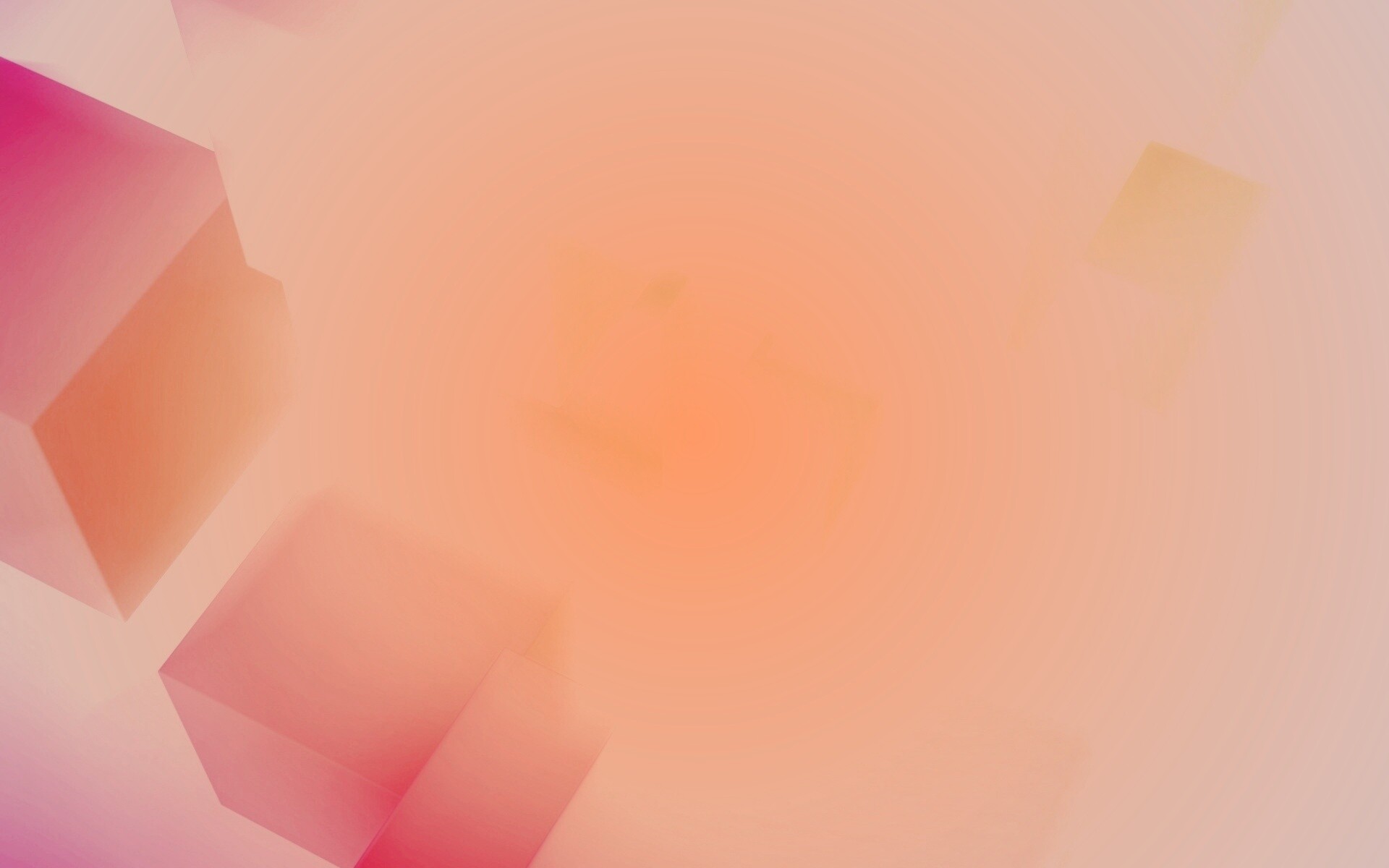 Розовые и желтые кубики обои