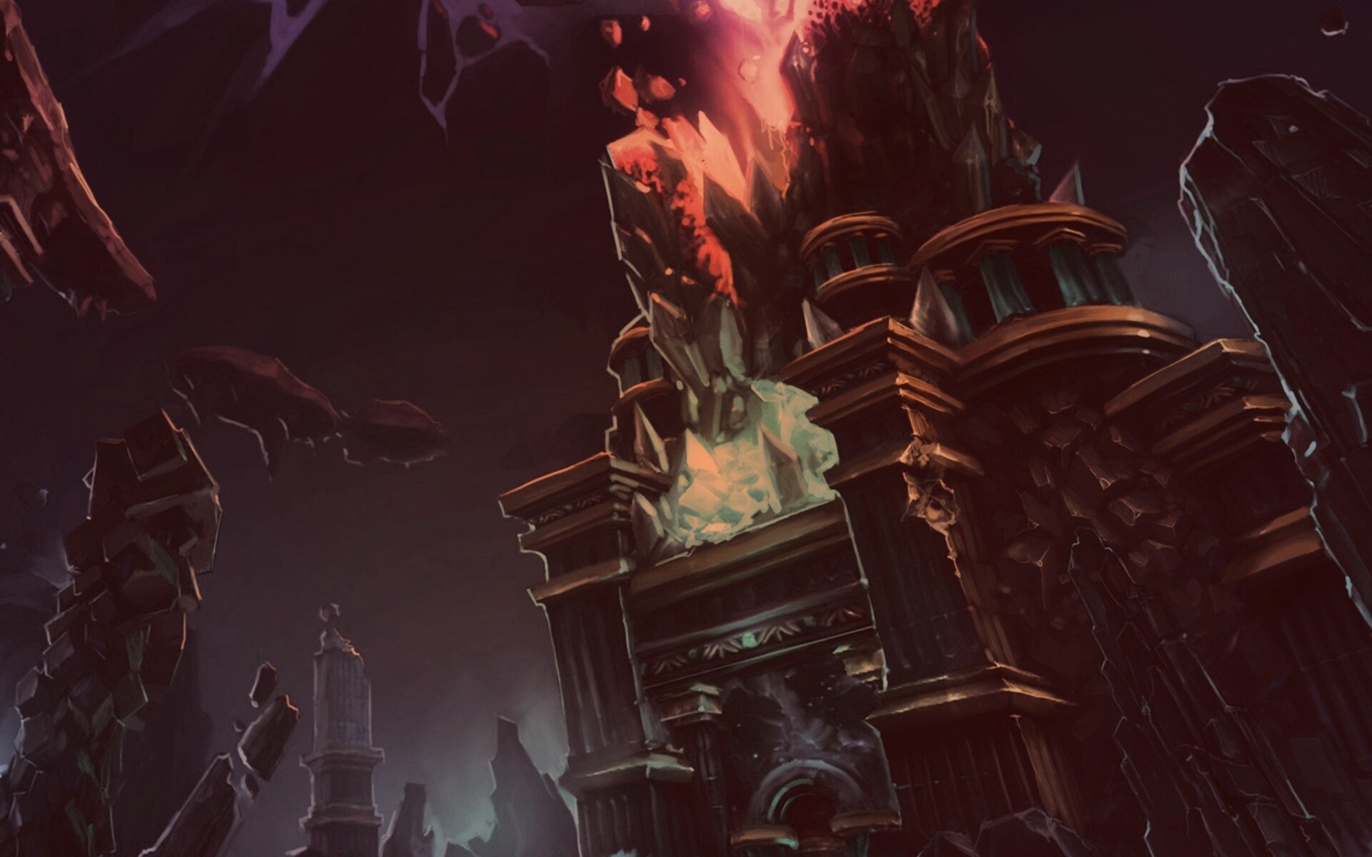 Вход в вулканический храм обои