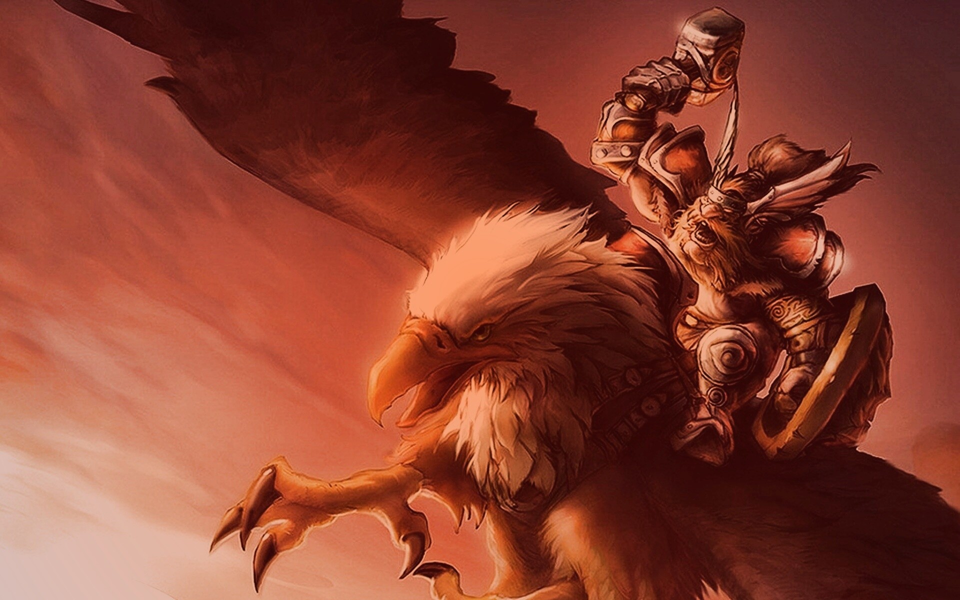 Грифоний всадник обои