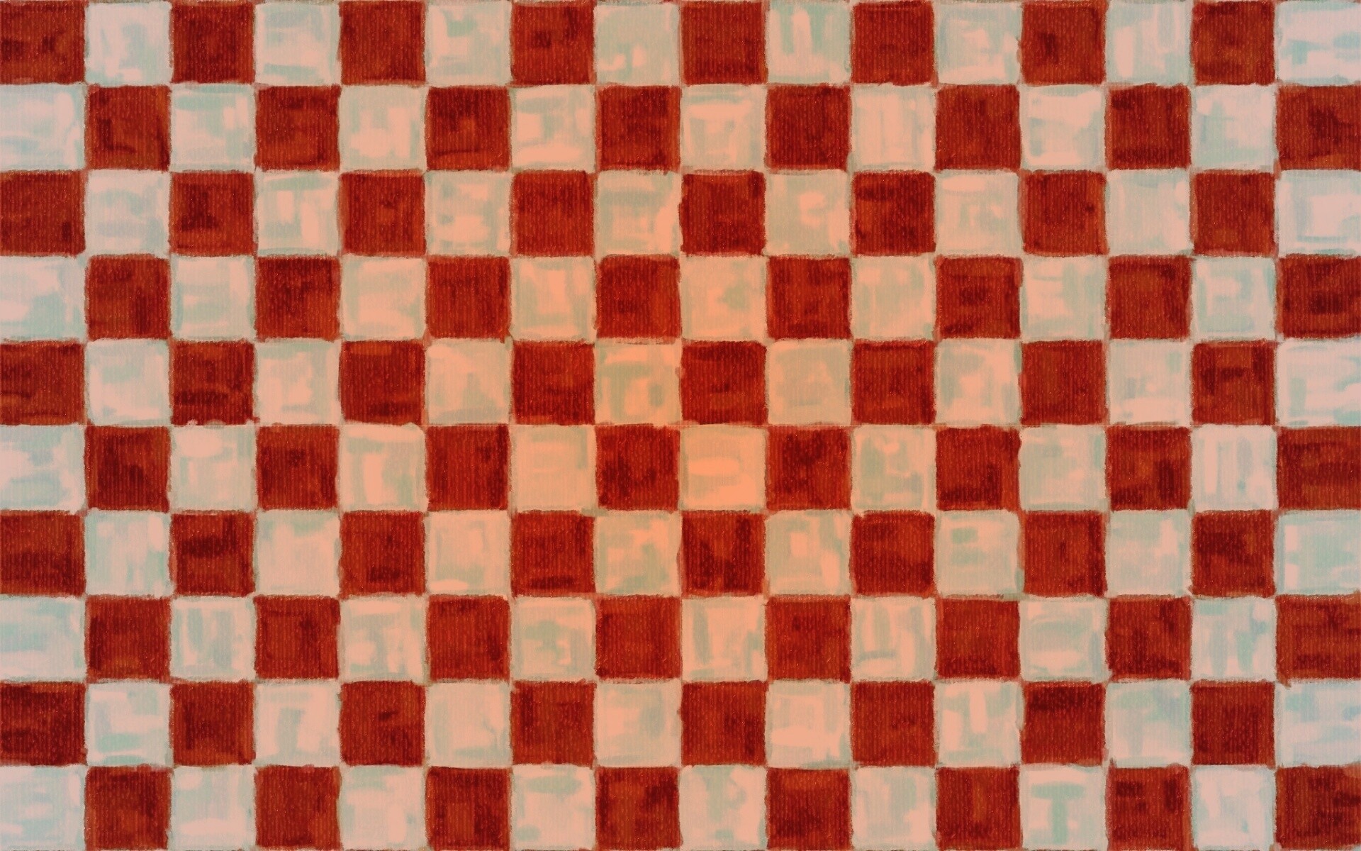 Рисованные красно-голубые клетки обои