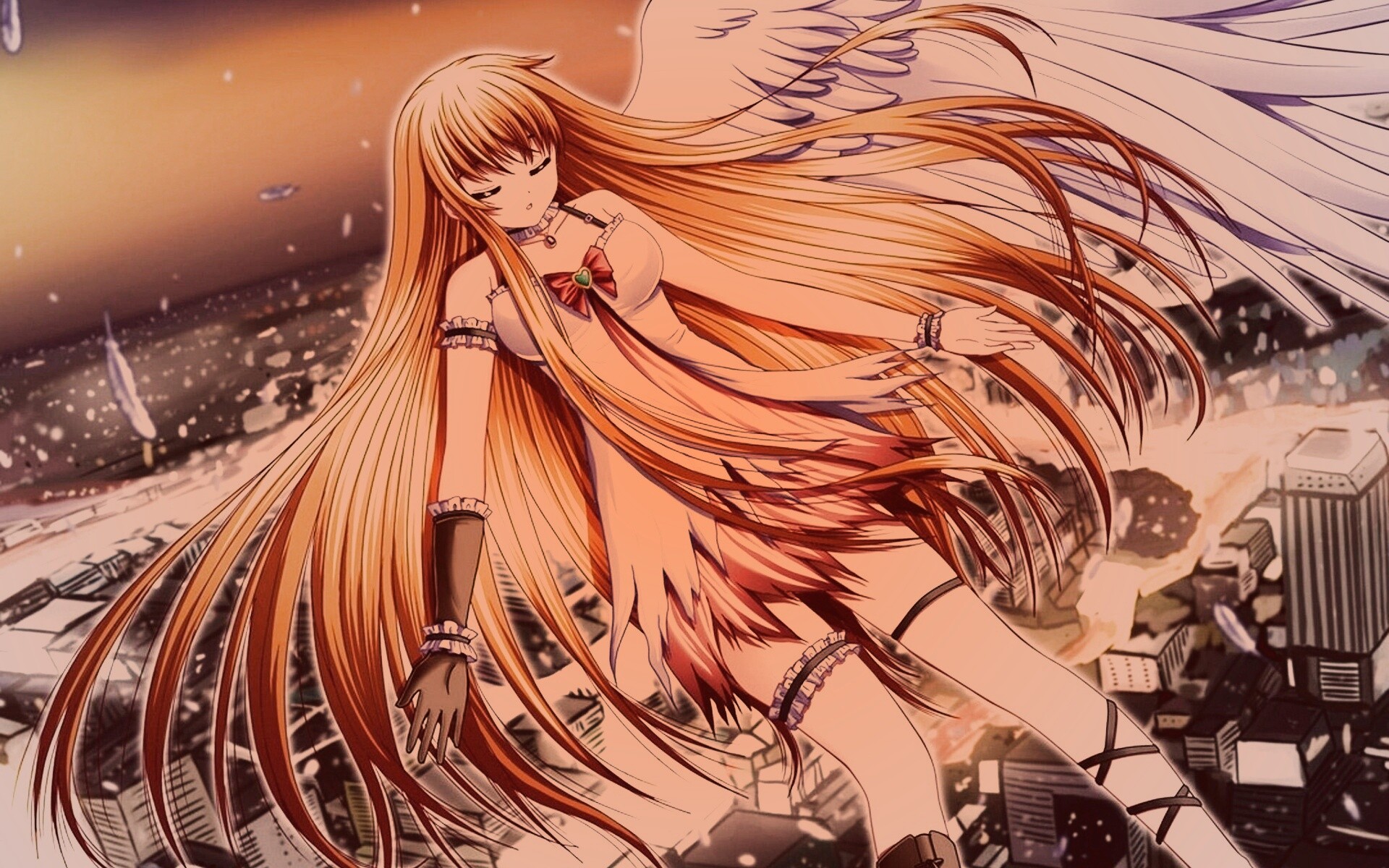 Неопознанная девушка из аниме обои