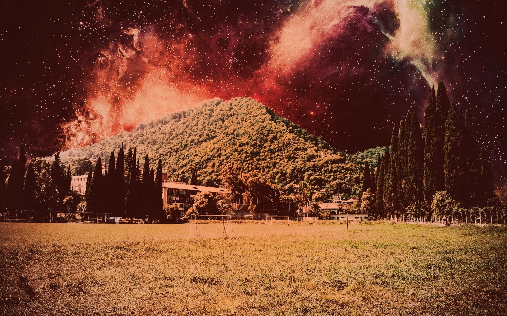 Под удивительным небом обои