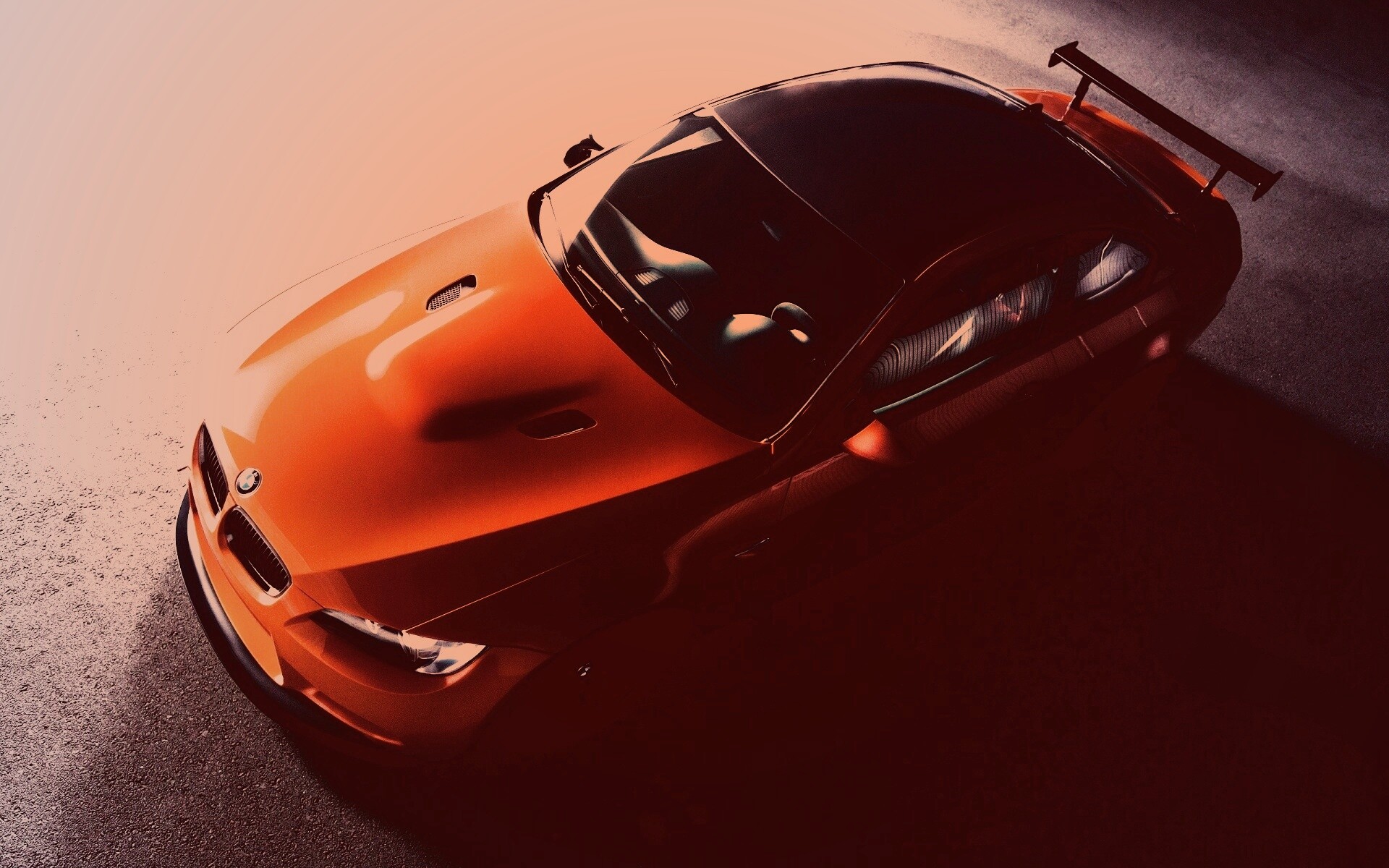 Оранжевый BMW обои