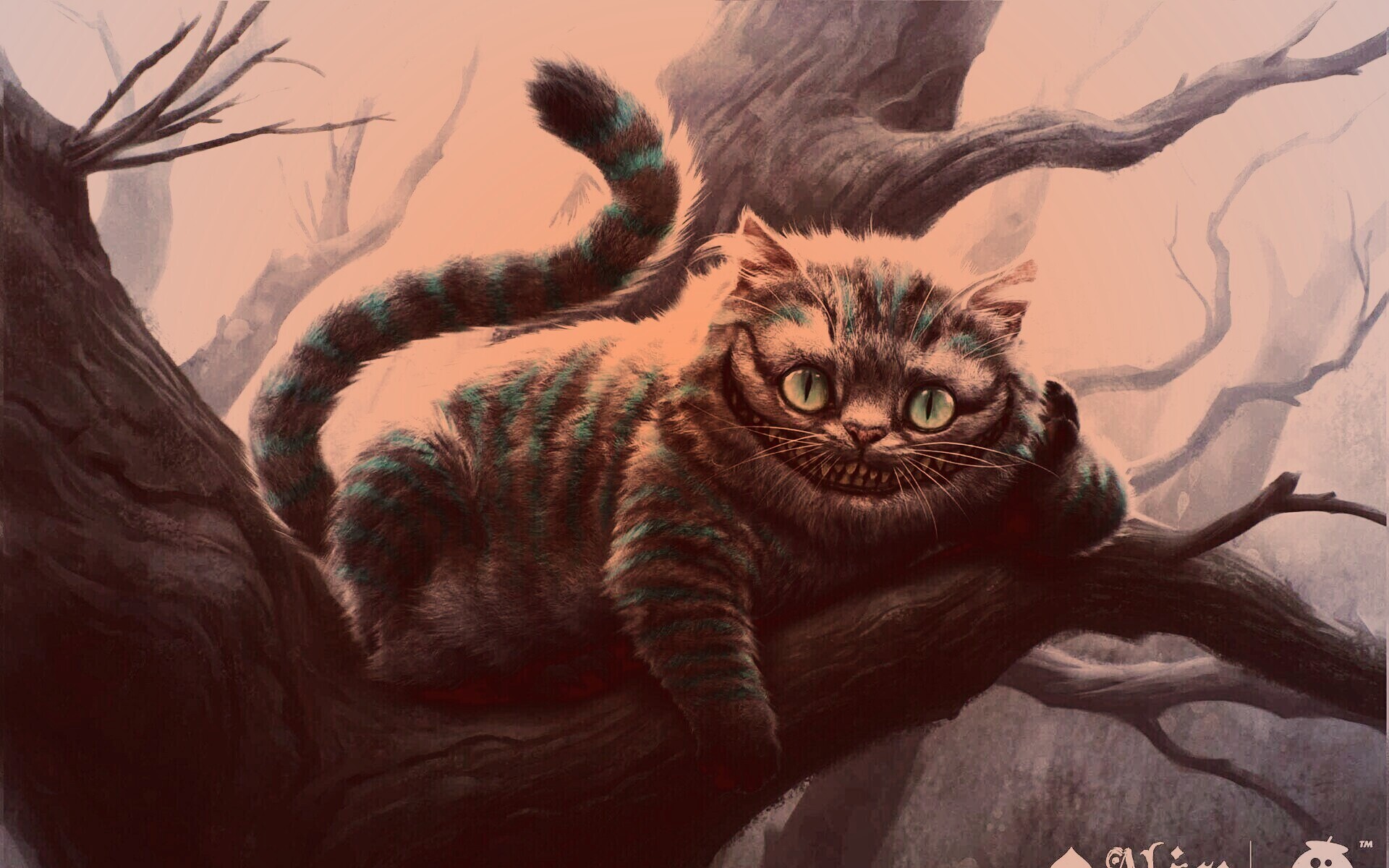 Чеширский кот обои