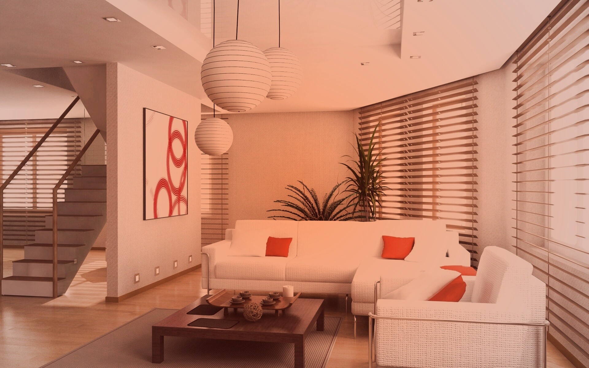 Китайская гостинная обои