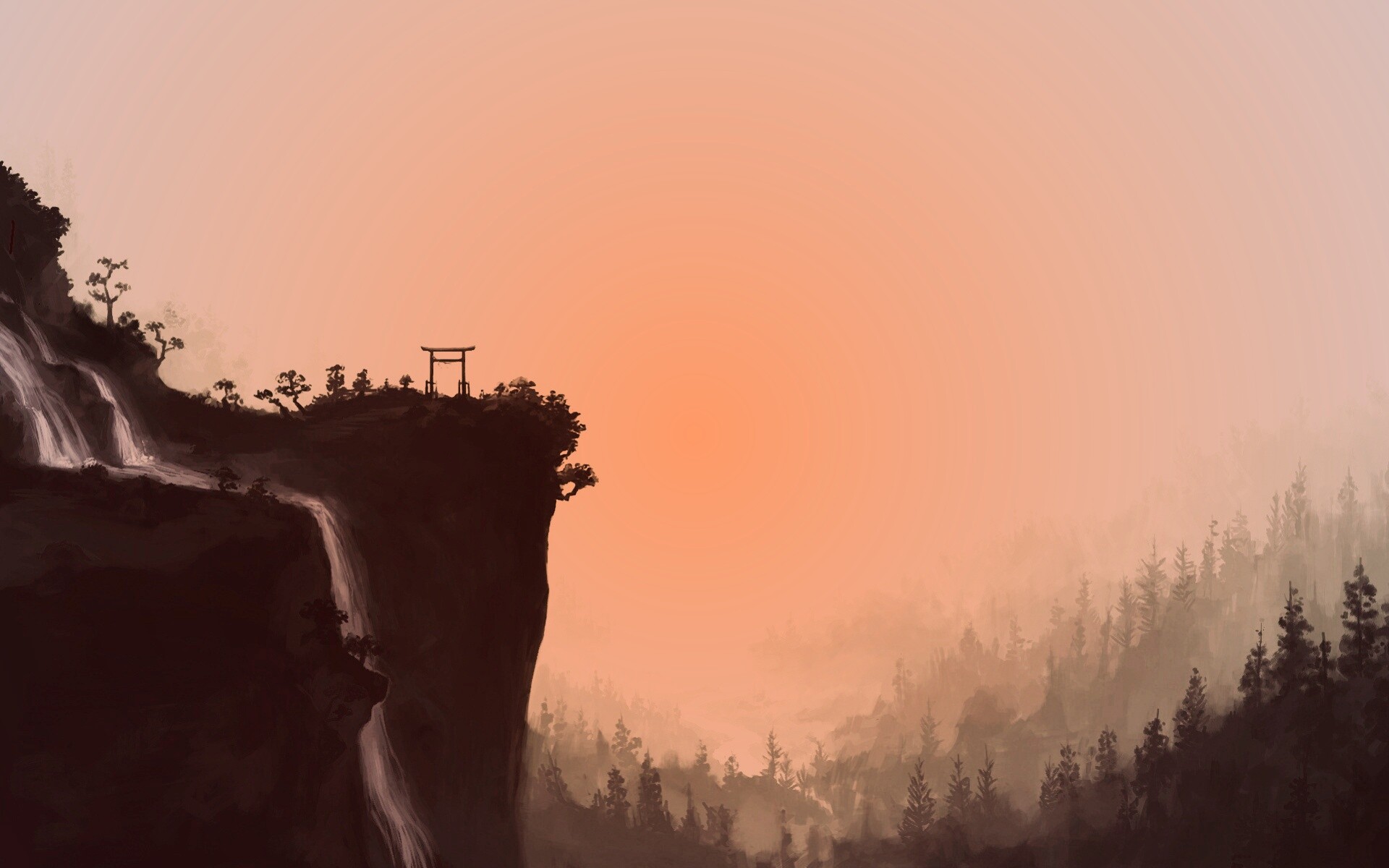 Пейзаж в китае обои