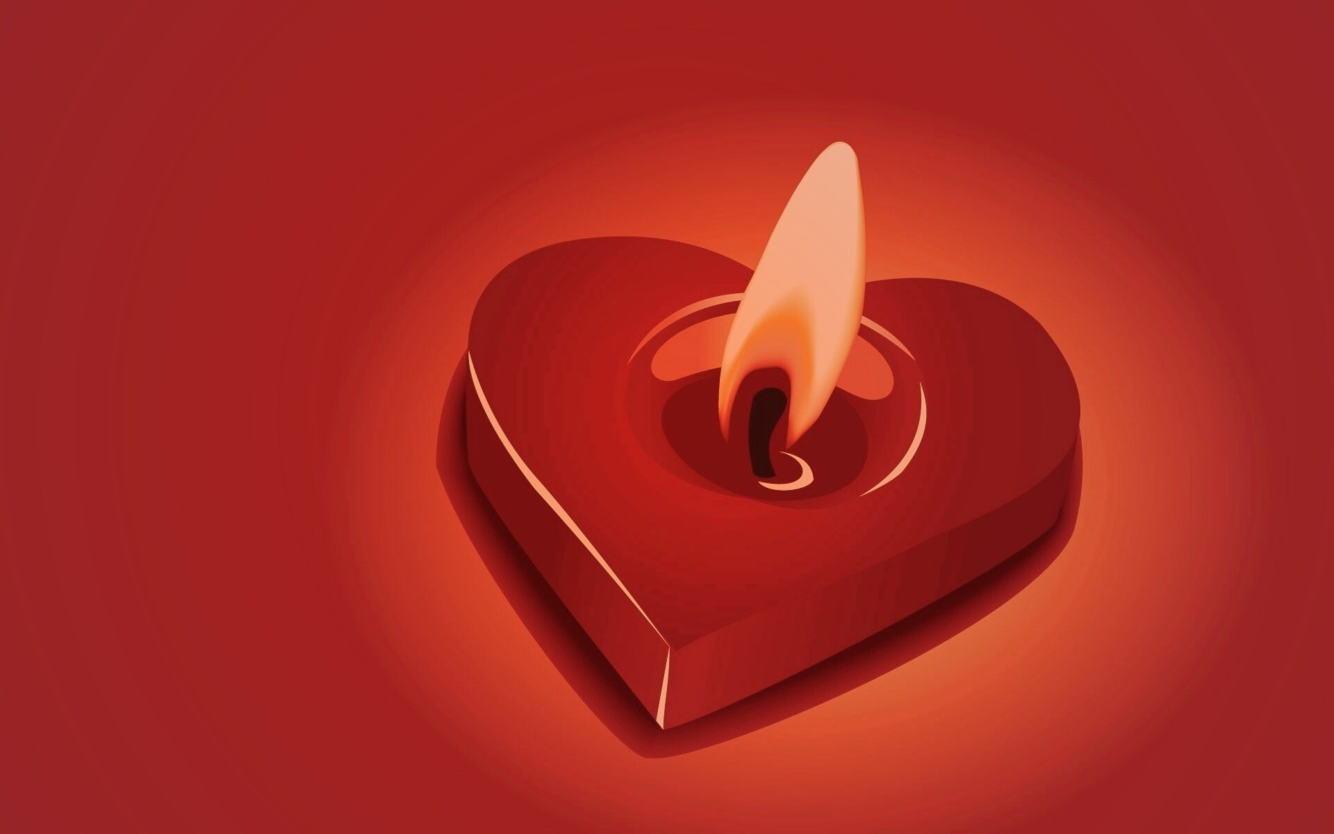 Свеча для Дня всех влюбленных обои