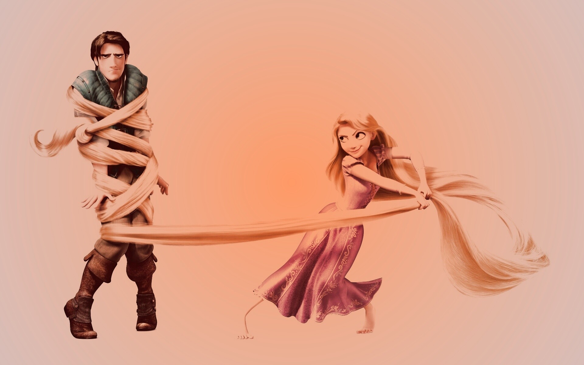 Рапунцель и пойманный Флин обои
