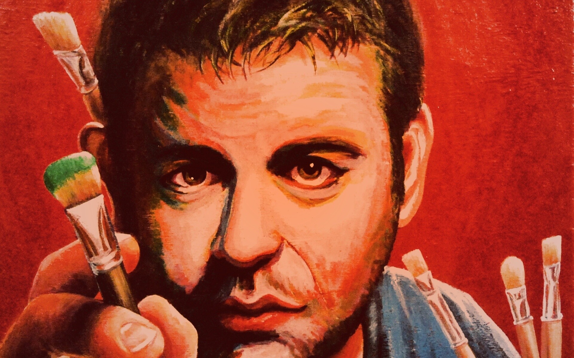 Нарисованный художник обои