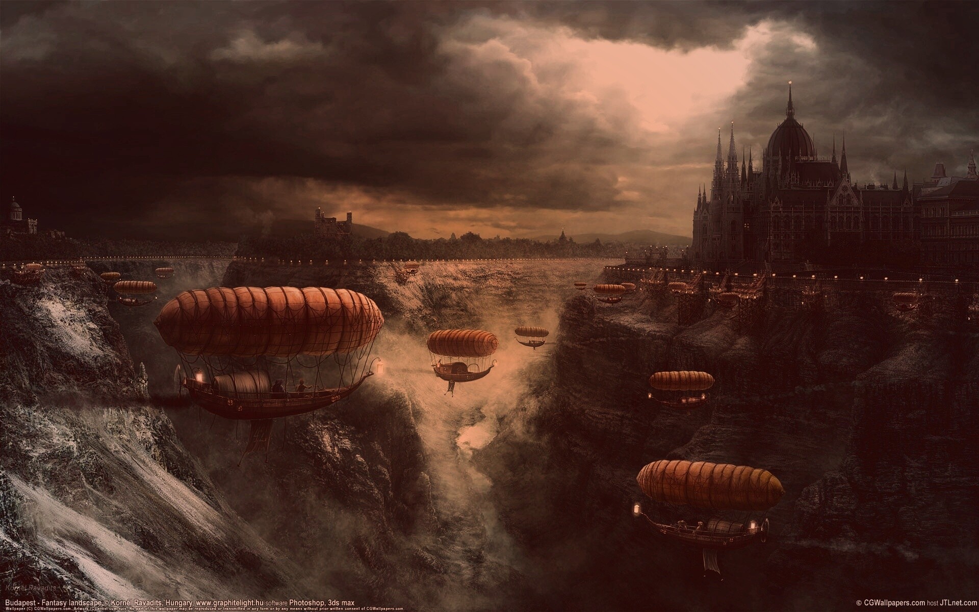 Фентезийный Будапешт обои
