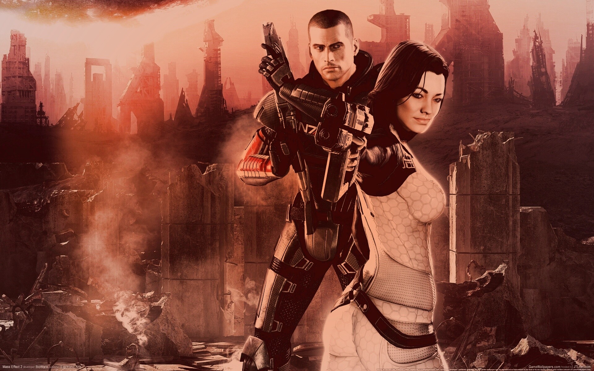 Шепард и Миранда обои