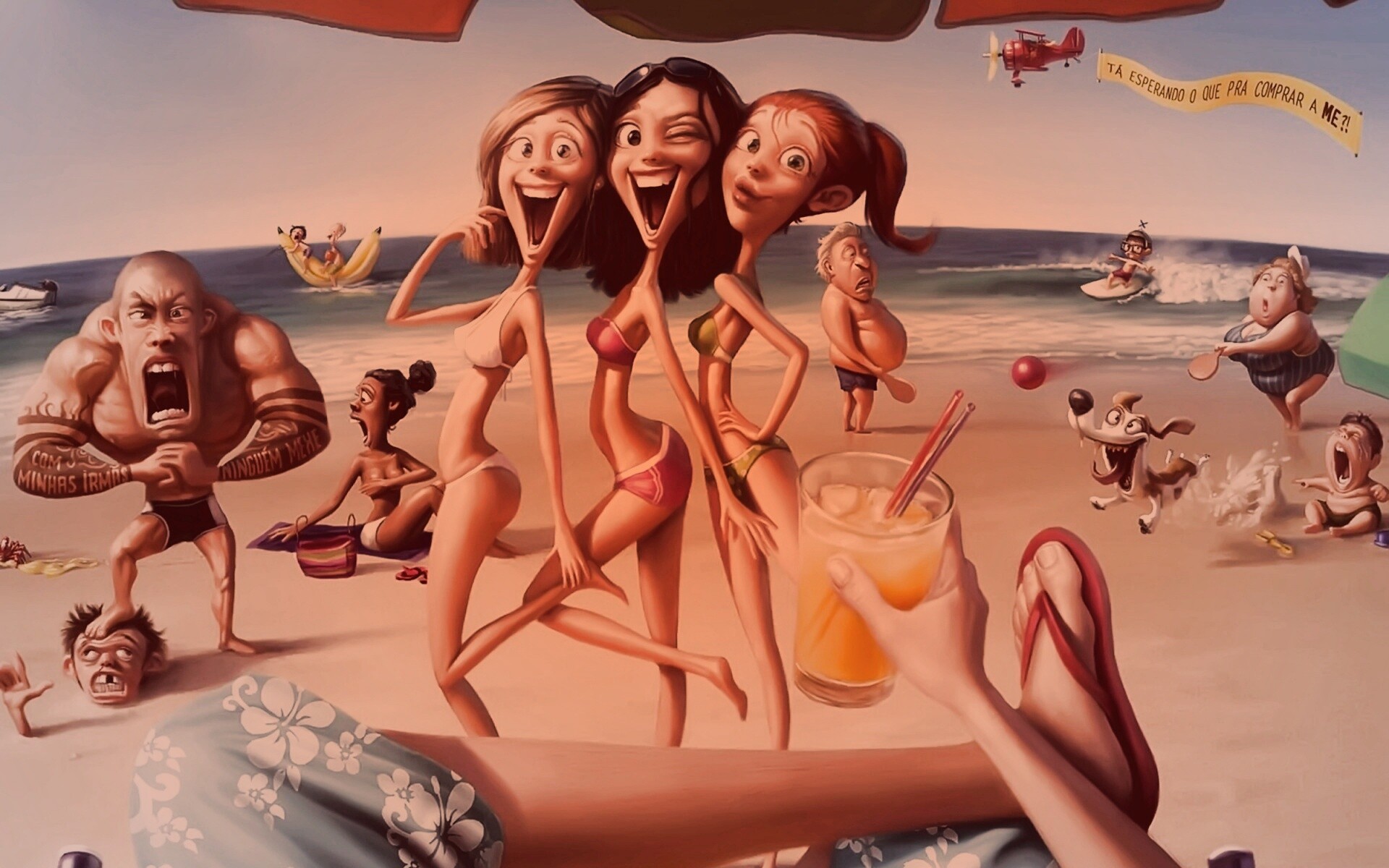 На пляжу ляжу) обои