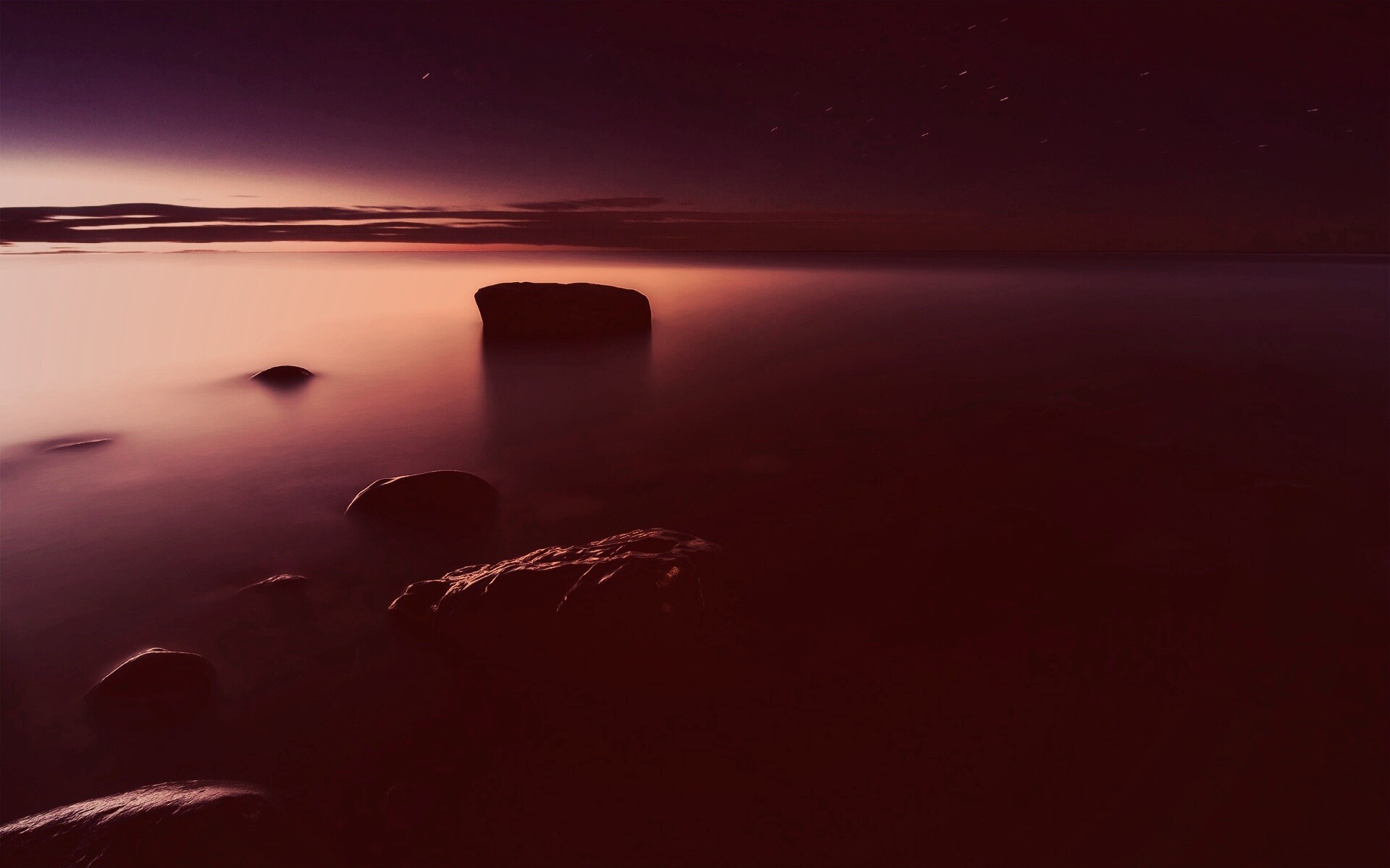 Камни в тумане обои