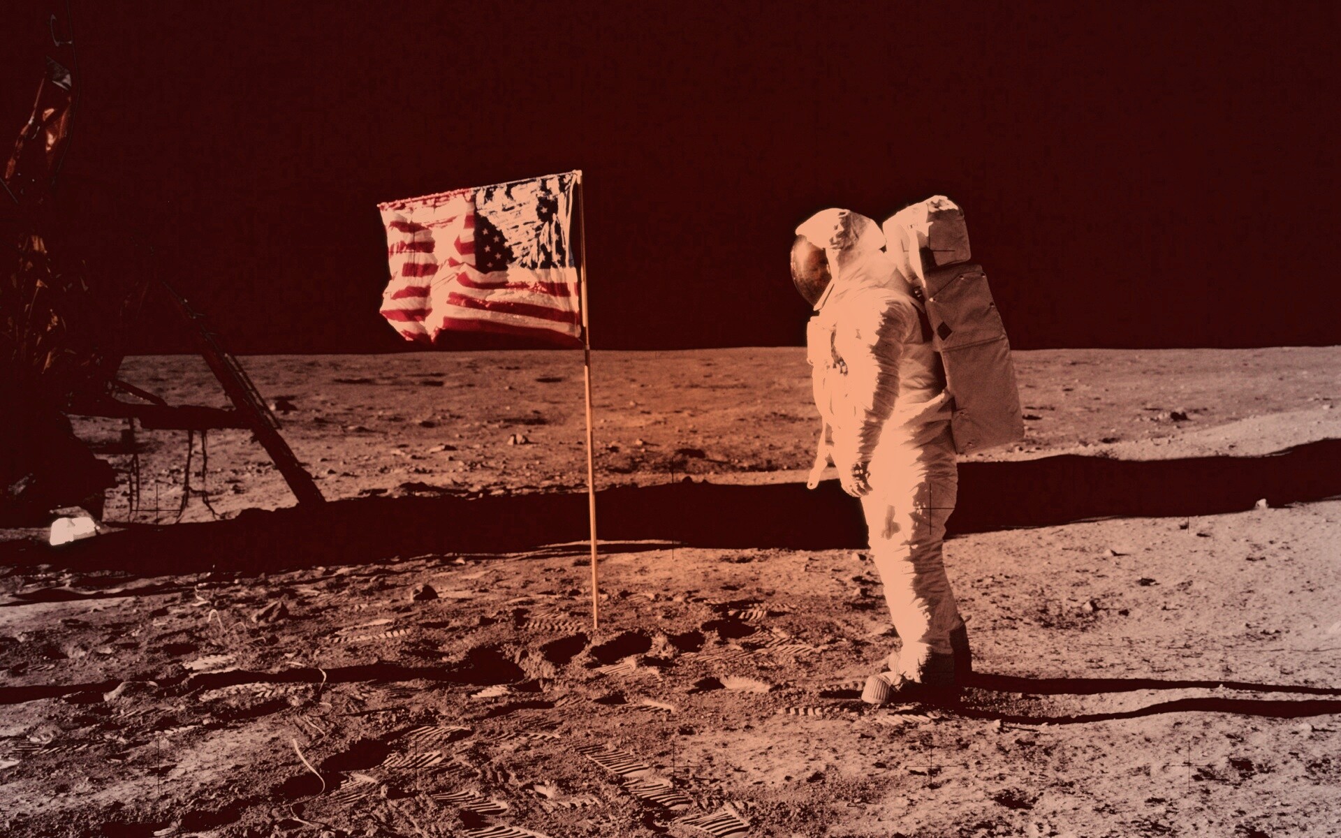 Высадка американцев на Луну обои