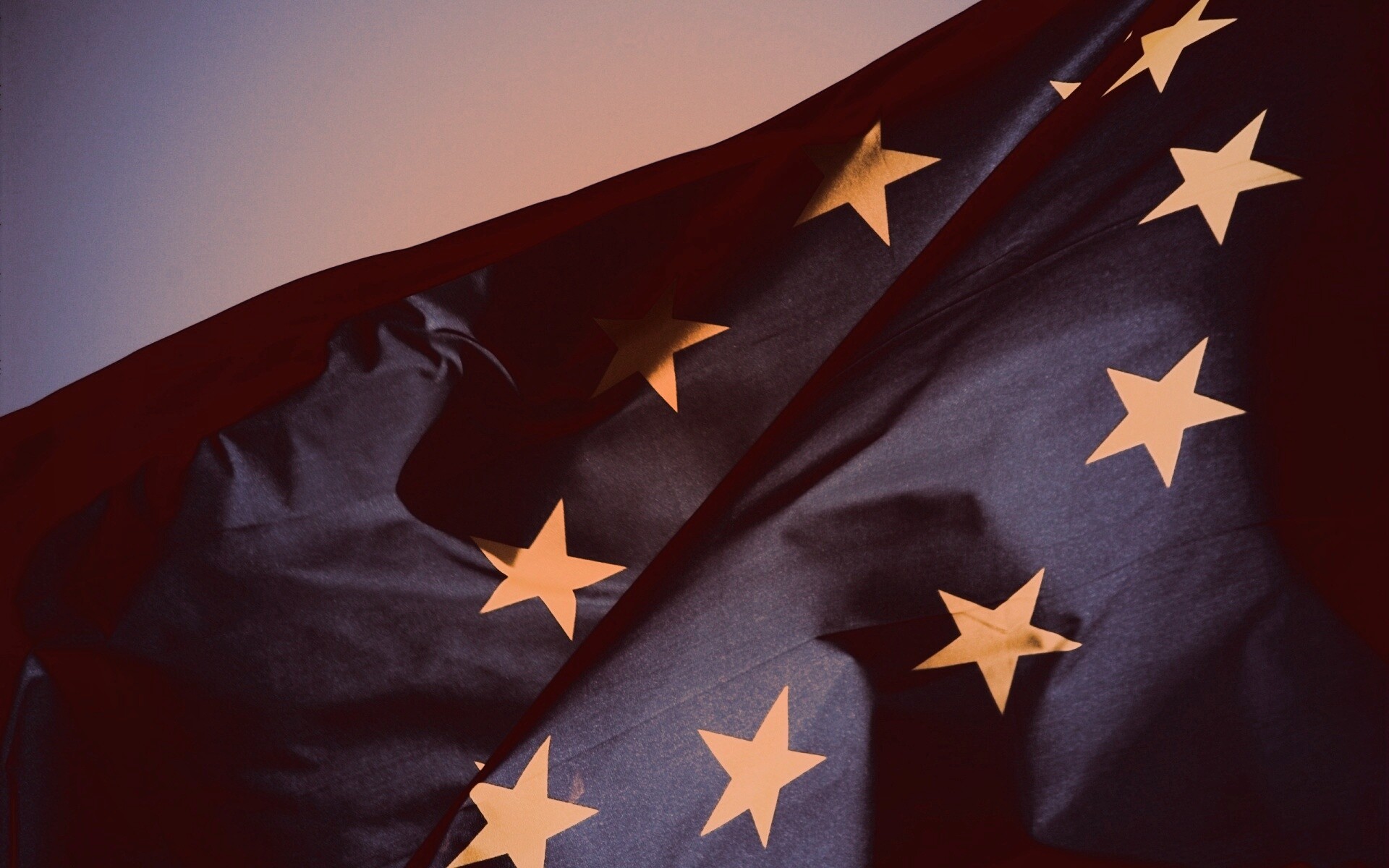 Синий флаг Евросоюза (европейского союза) обои