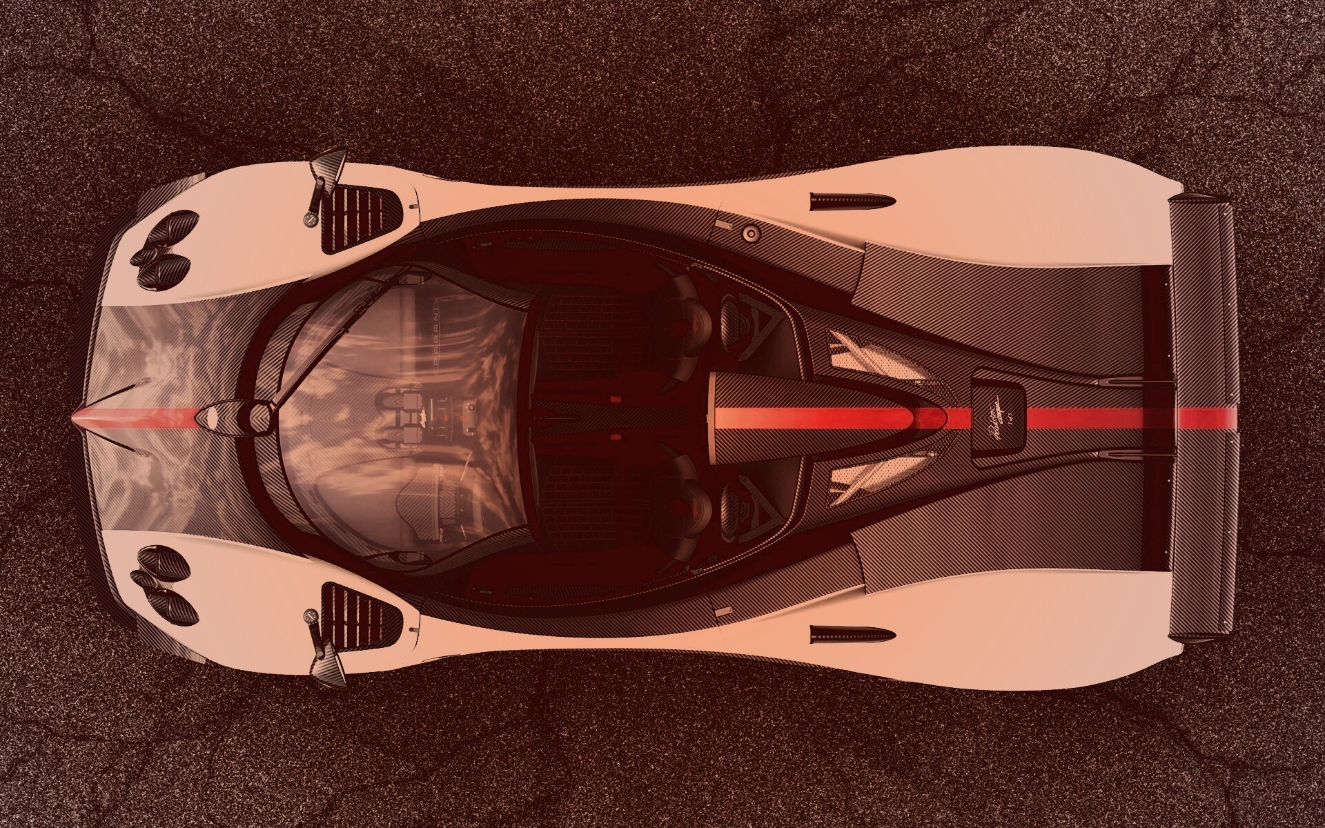 Пагани Зонда вид сверху обои