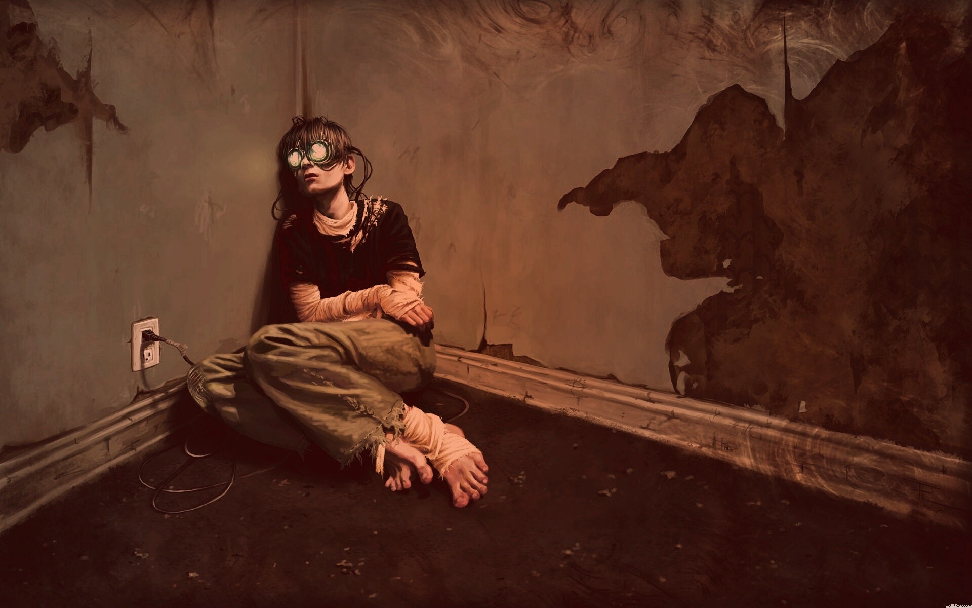 Потерянный в виртуальном мире обои