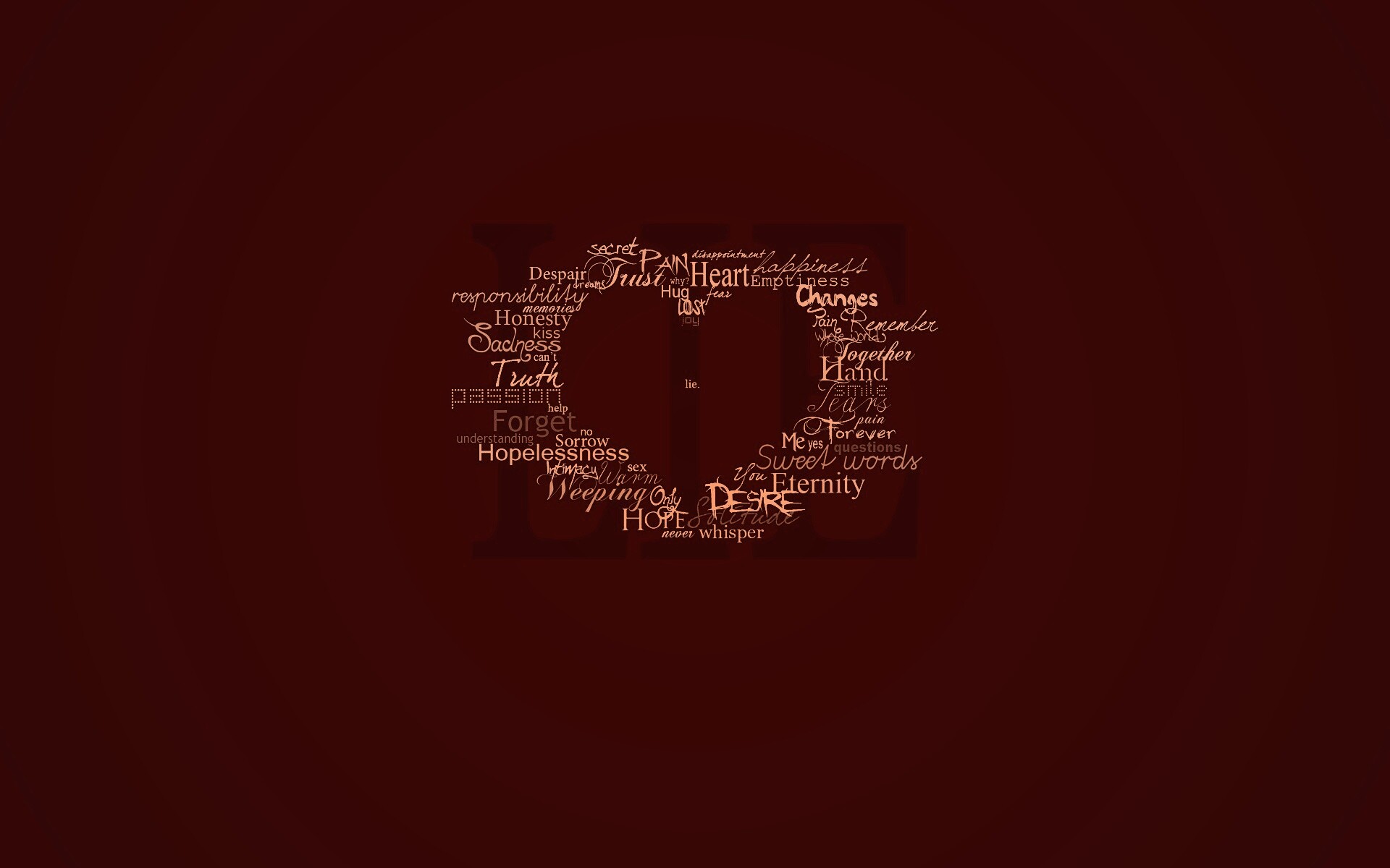 Слова о любви обои