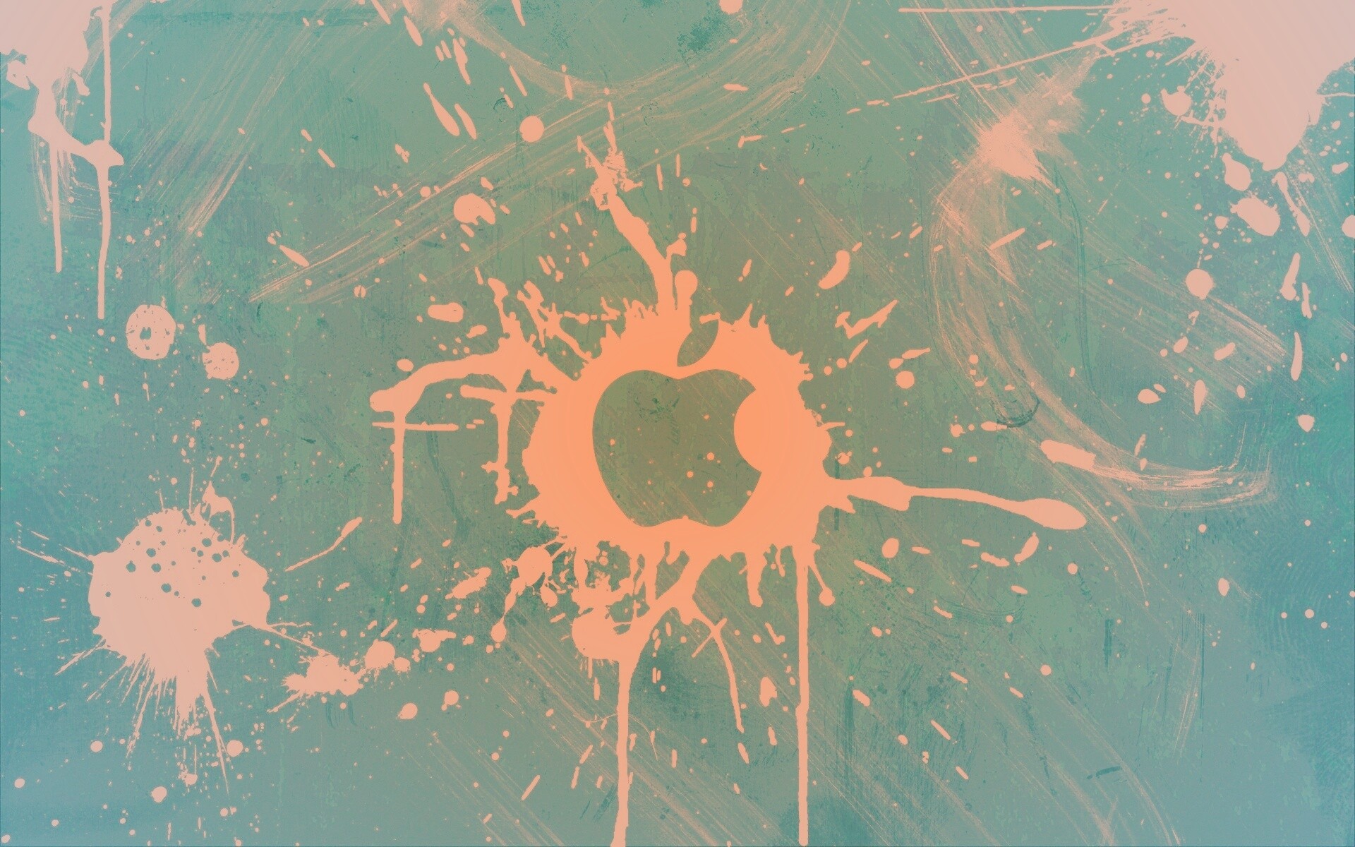 Яблоко в краске обои