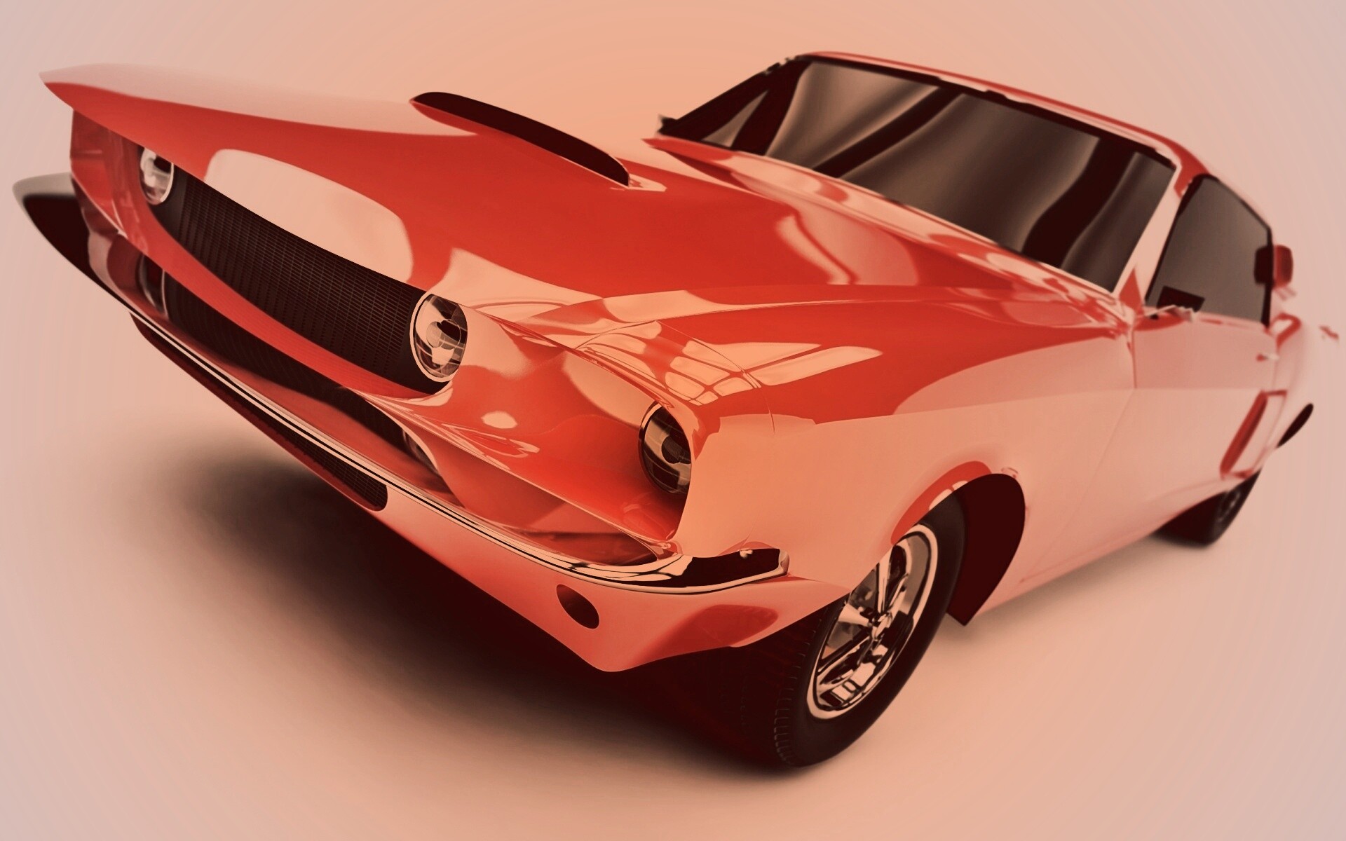 Красный ретро автомобиль обои