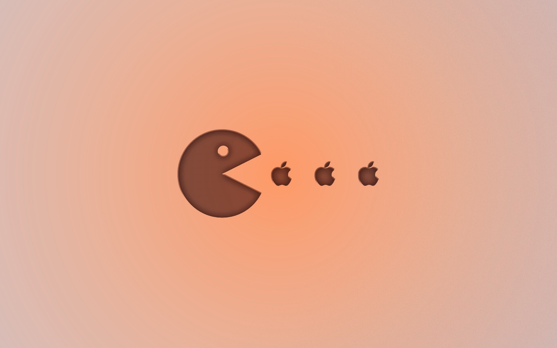 Пэкмен против Apple обои