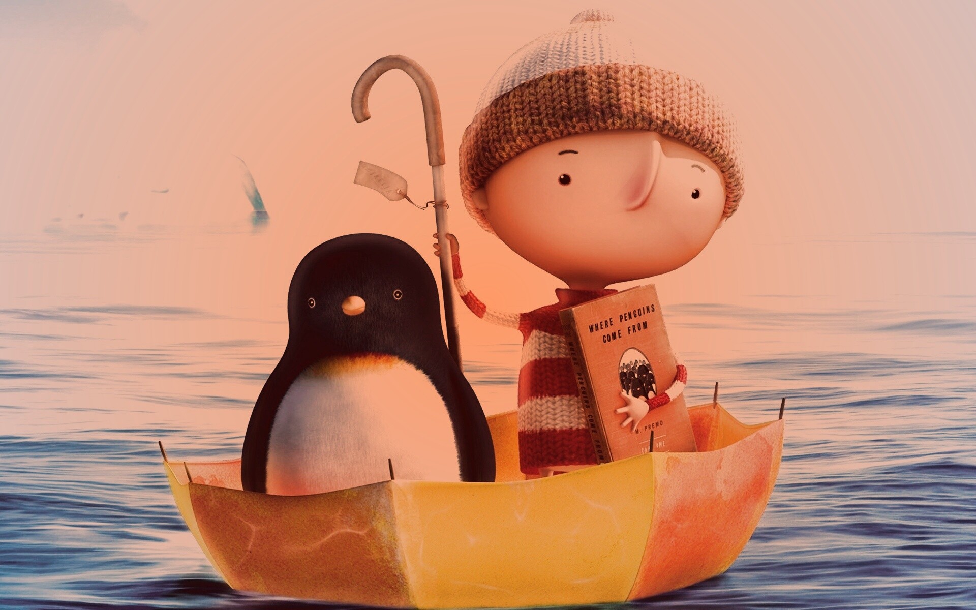 Откуда приходят пингвины обои