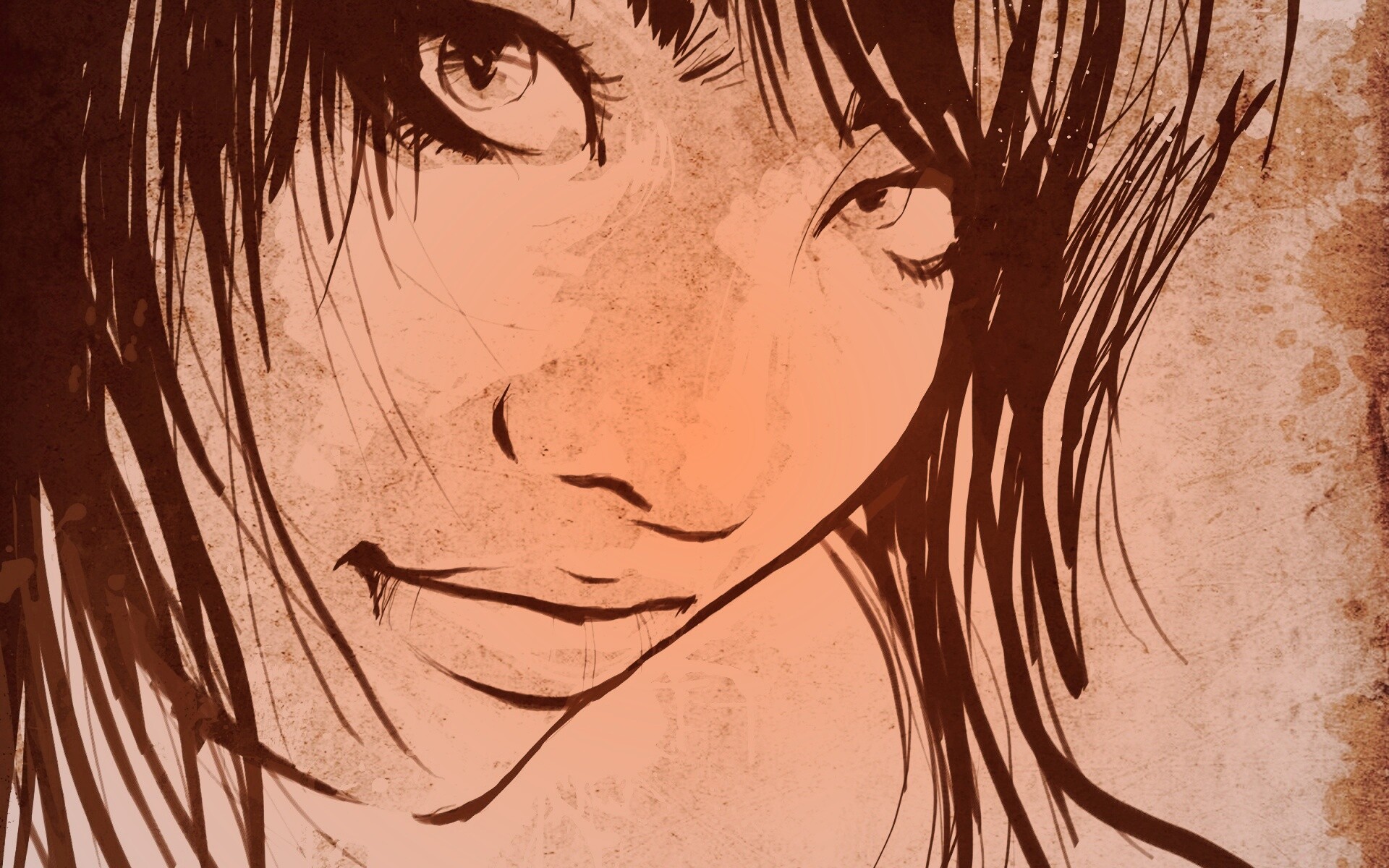 Оригинальный портрет азиатской девушки обои