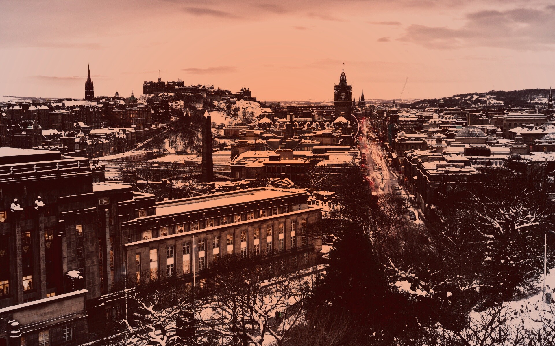 Вид на Эдинбург обои