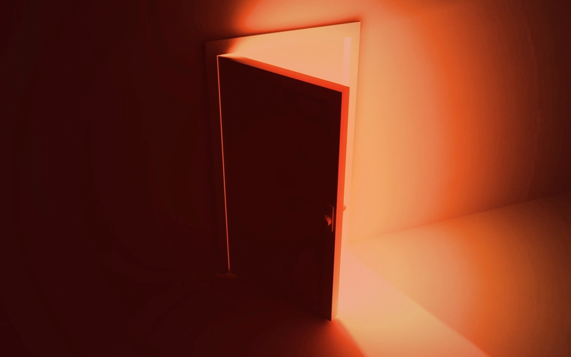 Свет из-за открытой двери обои