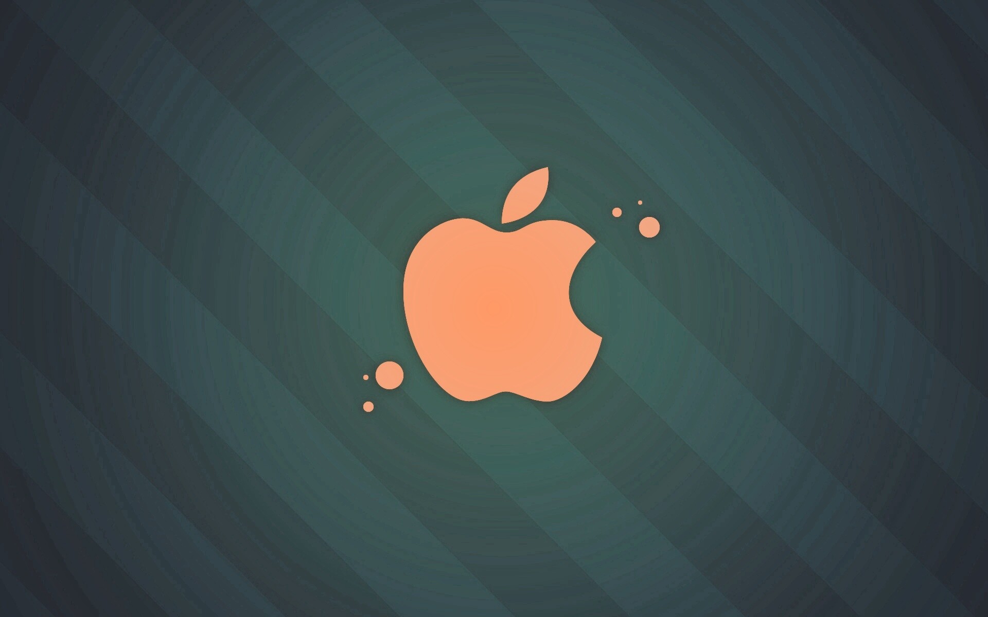 Логотип Apple на фоне голубых полос обои