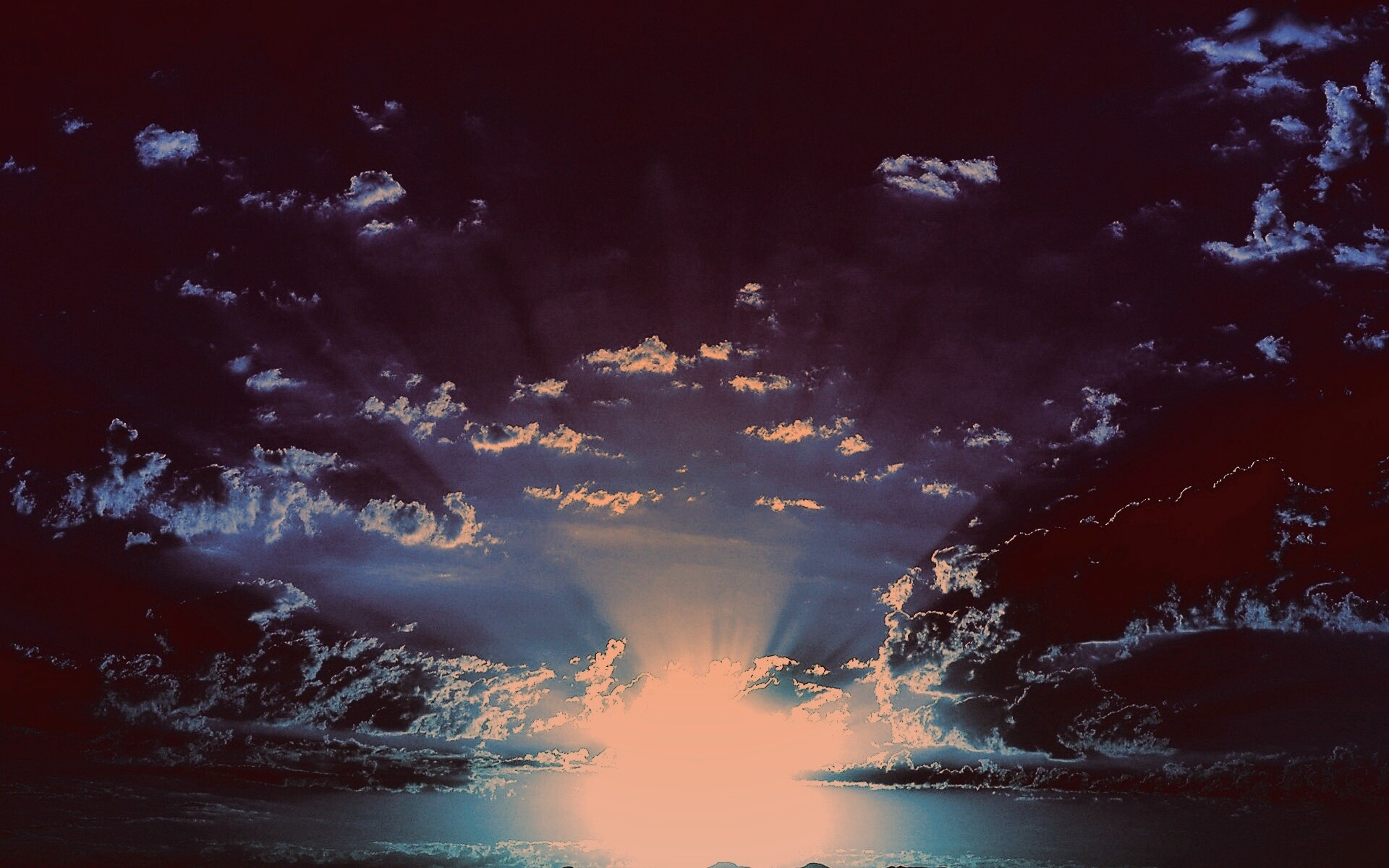 Ночное фантастическое небо обои