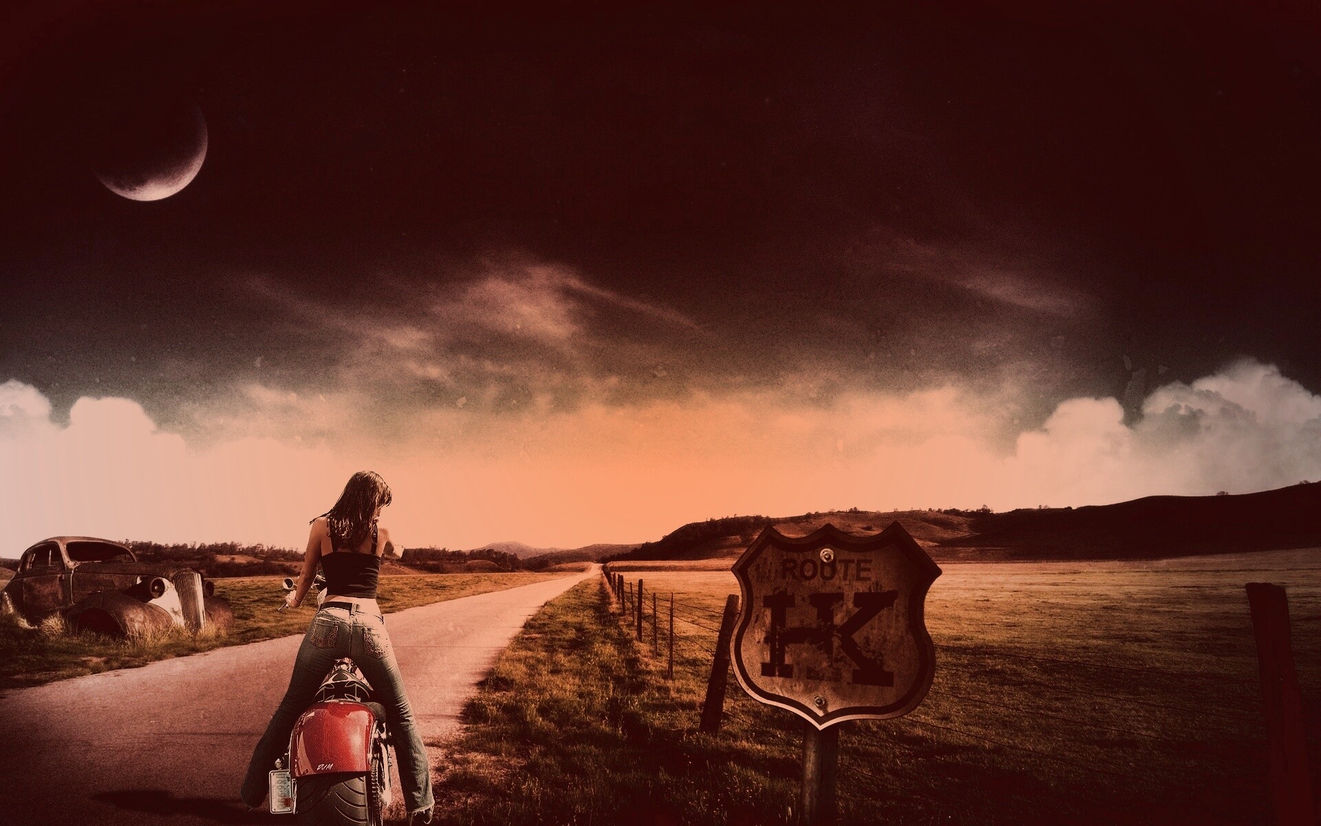 Путешествие на мотоцикле обои