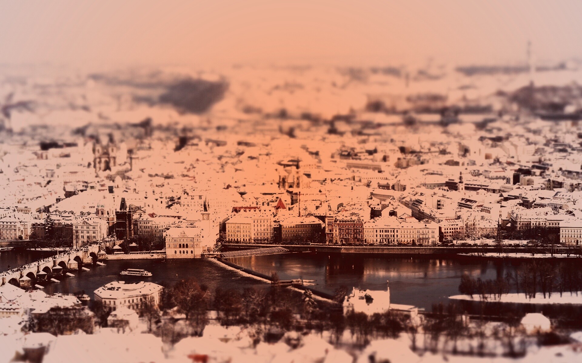 Вид на город обои