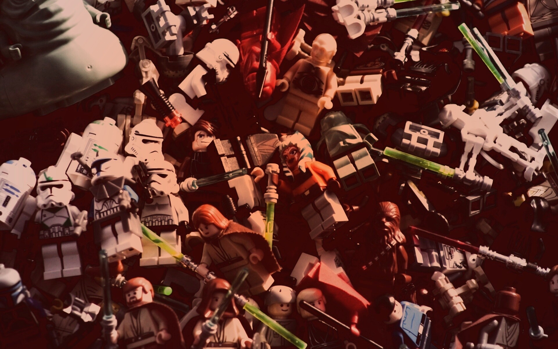 Человечки лего по мотивам звездных войн обои