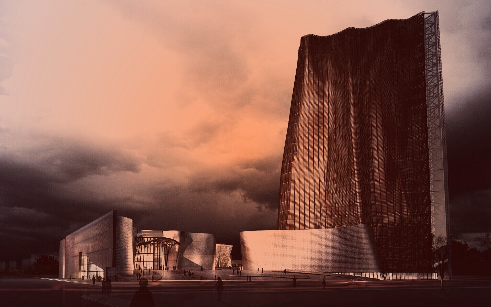 Здание обои