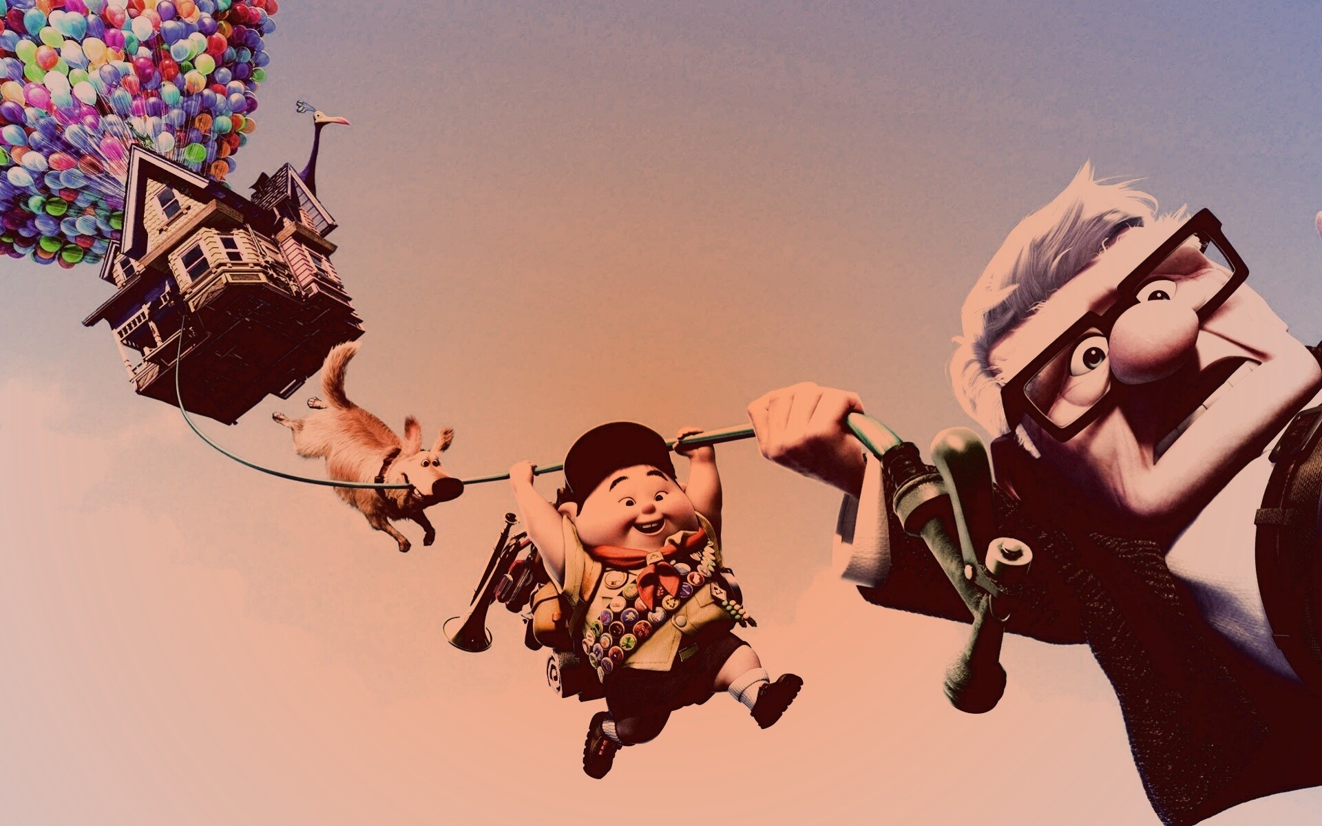 Персонажи мультфильма Up обои