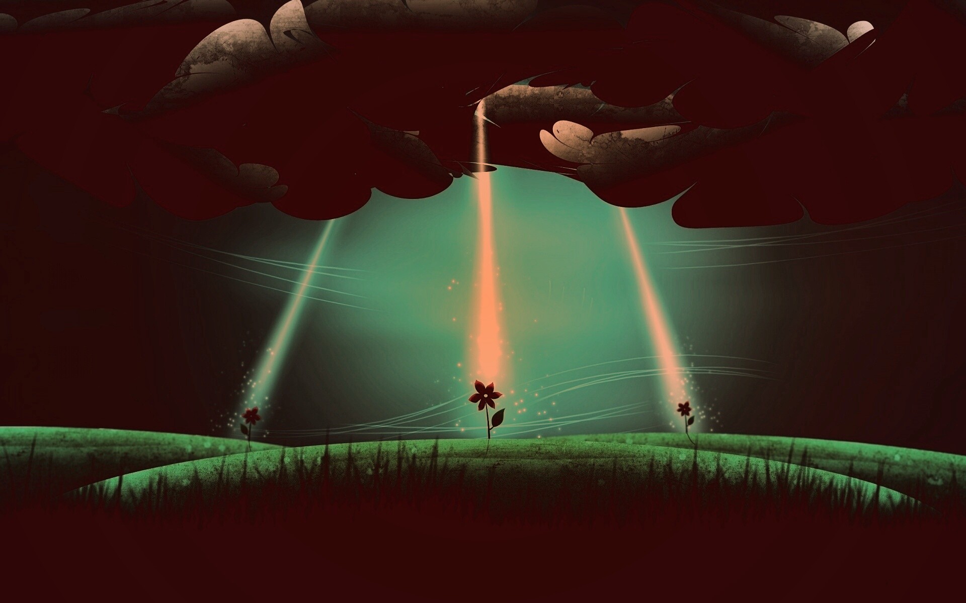 Свет для цветов обои