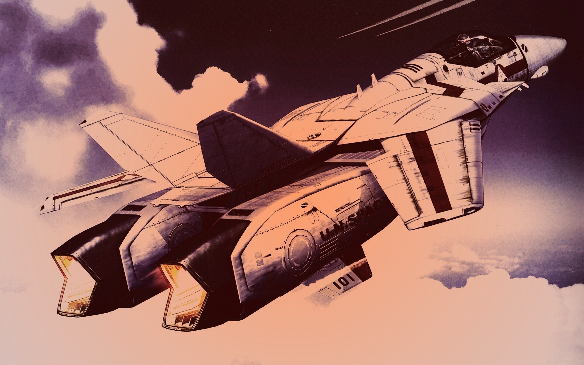 Реактивный самолёт будущего обои