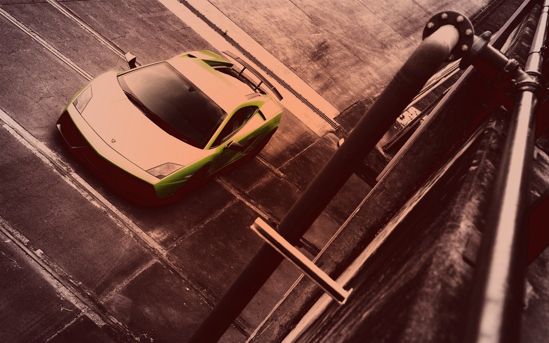 Зелёный Ламбо обои