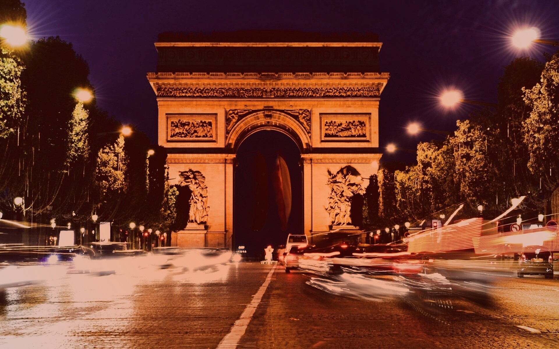 Арка на елисейских полях обои