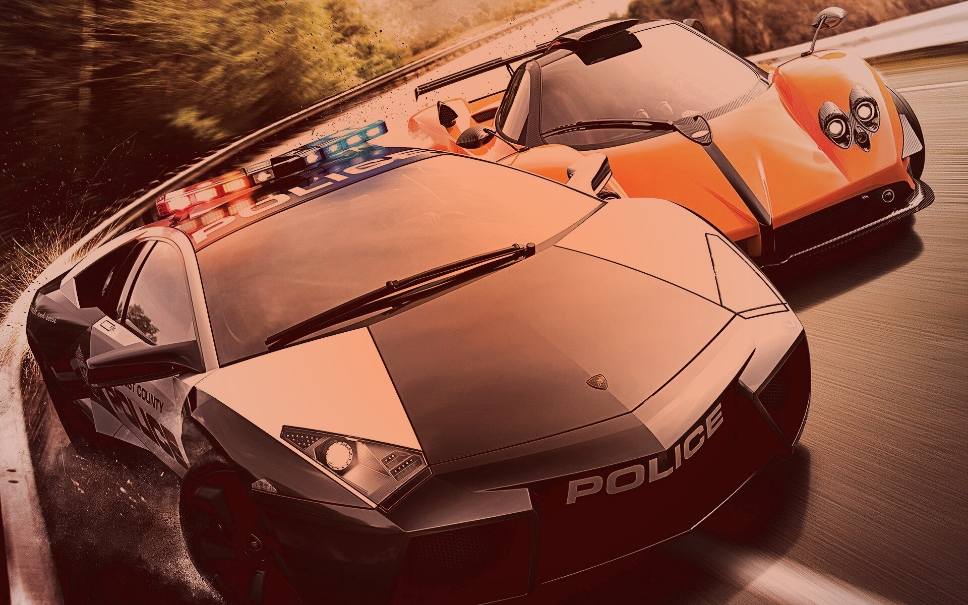 Полицейская погоня из Need For Speed обои