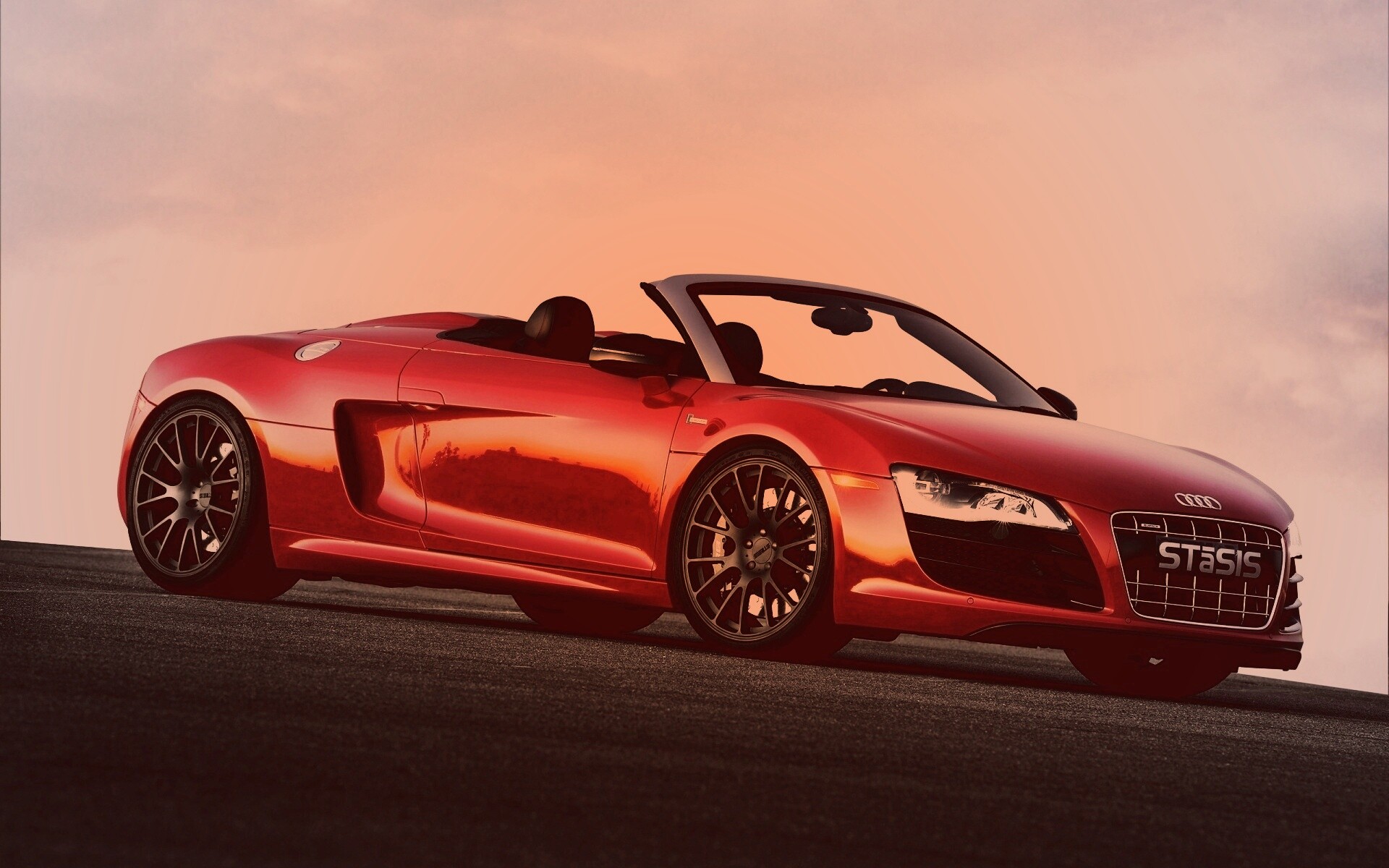 Красная Audi обои